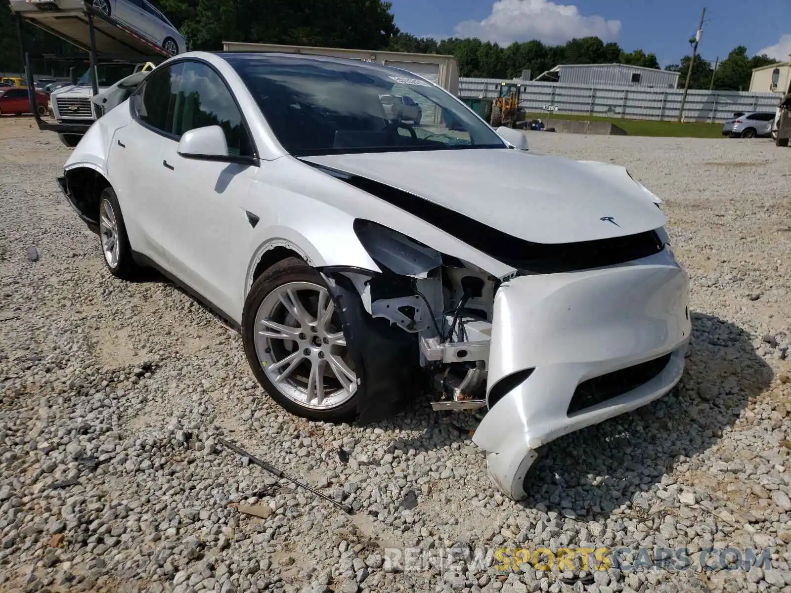 1 Photograph of a damaged car 5YJYGDEE1MF072746 TESLA MODEL Y 2021