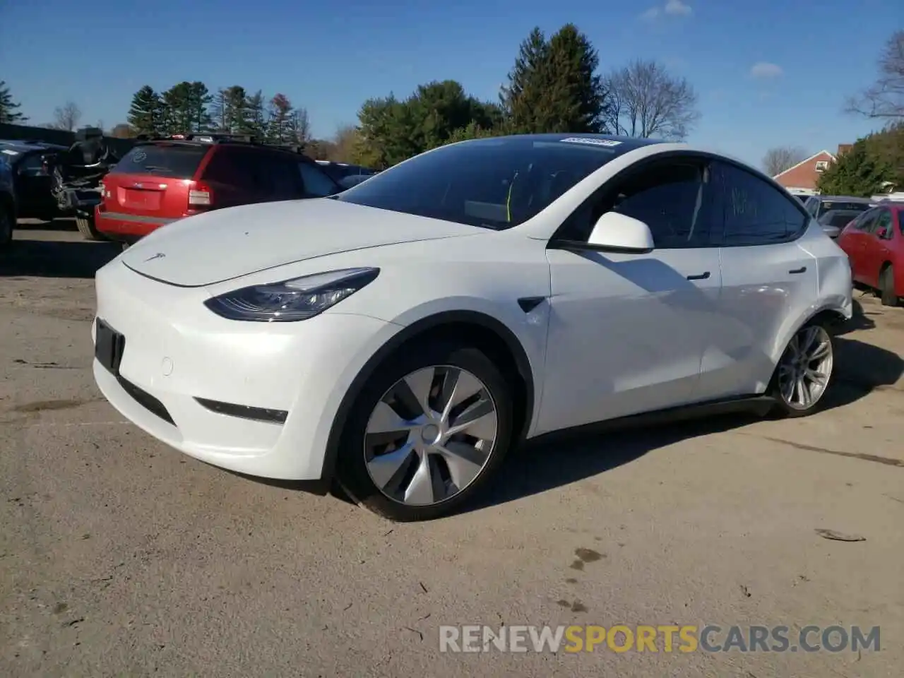 2 Фотография поврежденного автомобиля 5YJYGDEE1MF074710 TESLA MODEL Y 2021