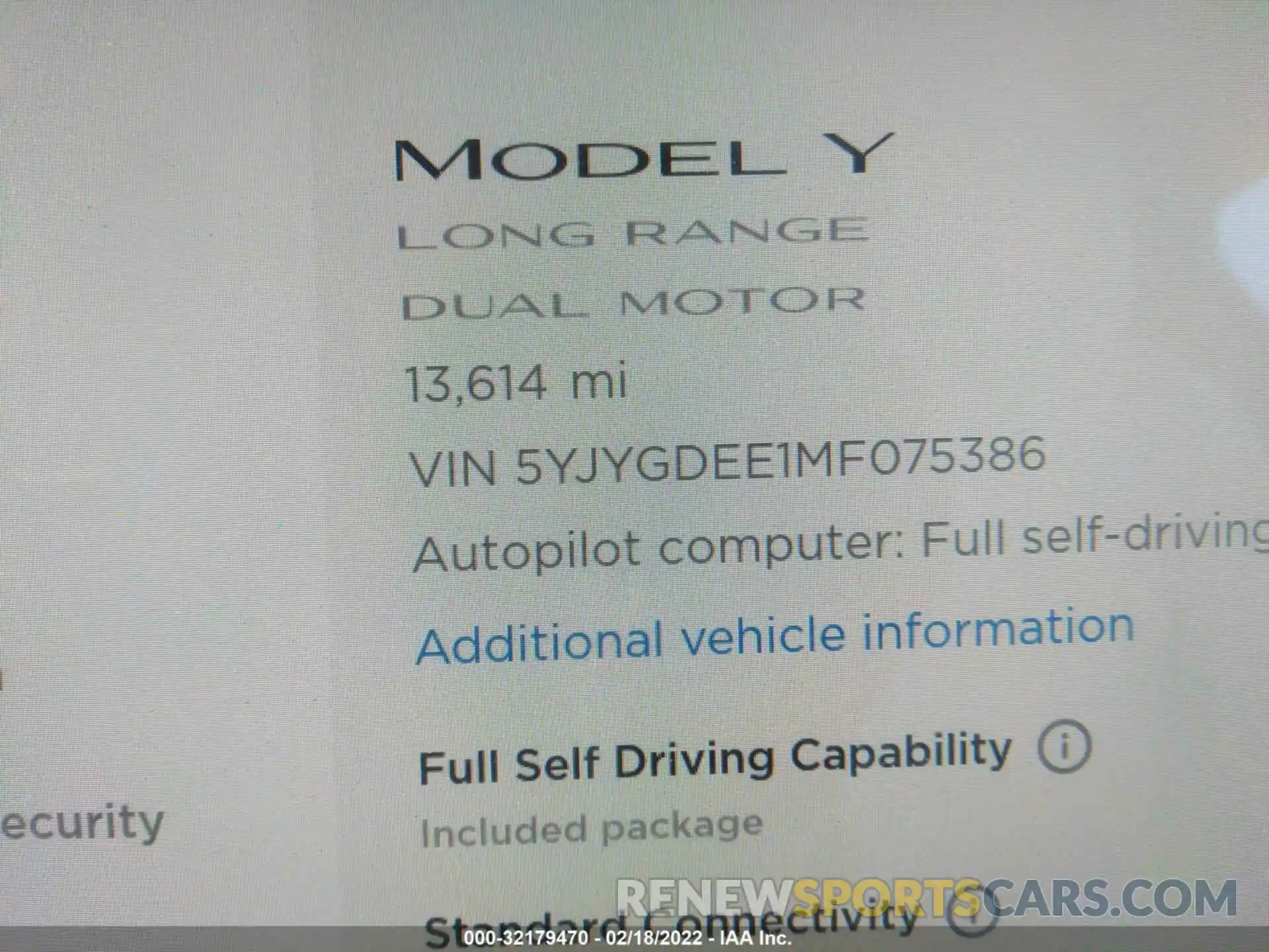 7 Photograph of a damaged car 5YJYGDEE1MF075386 TESLA MODEL Y 2021