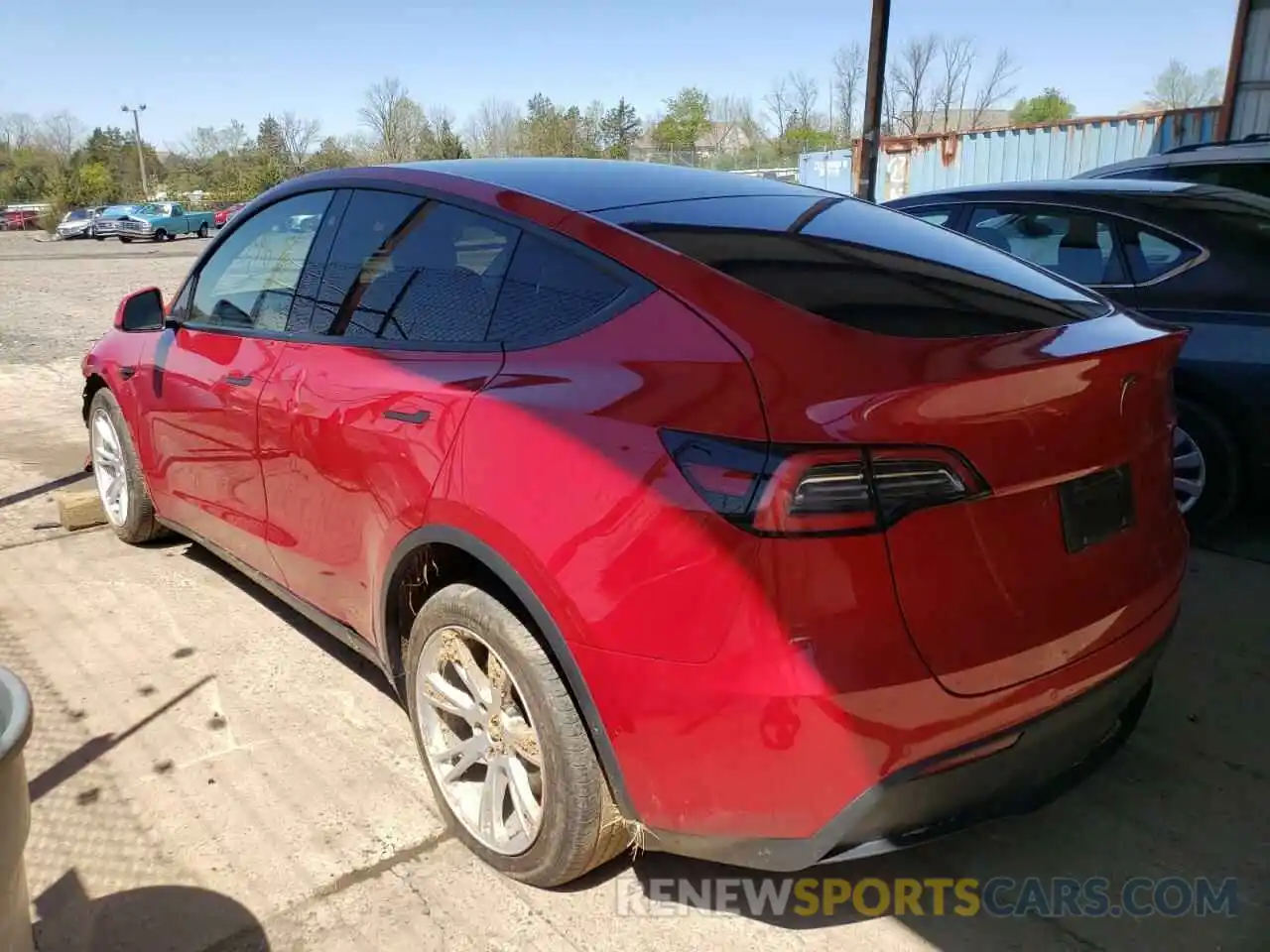 3 Фотография поврежденного автомобиля 5YJYGDEE1MF075694 TESLA MODEL Y 2021