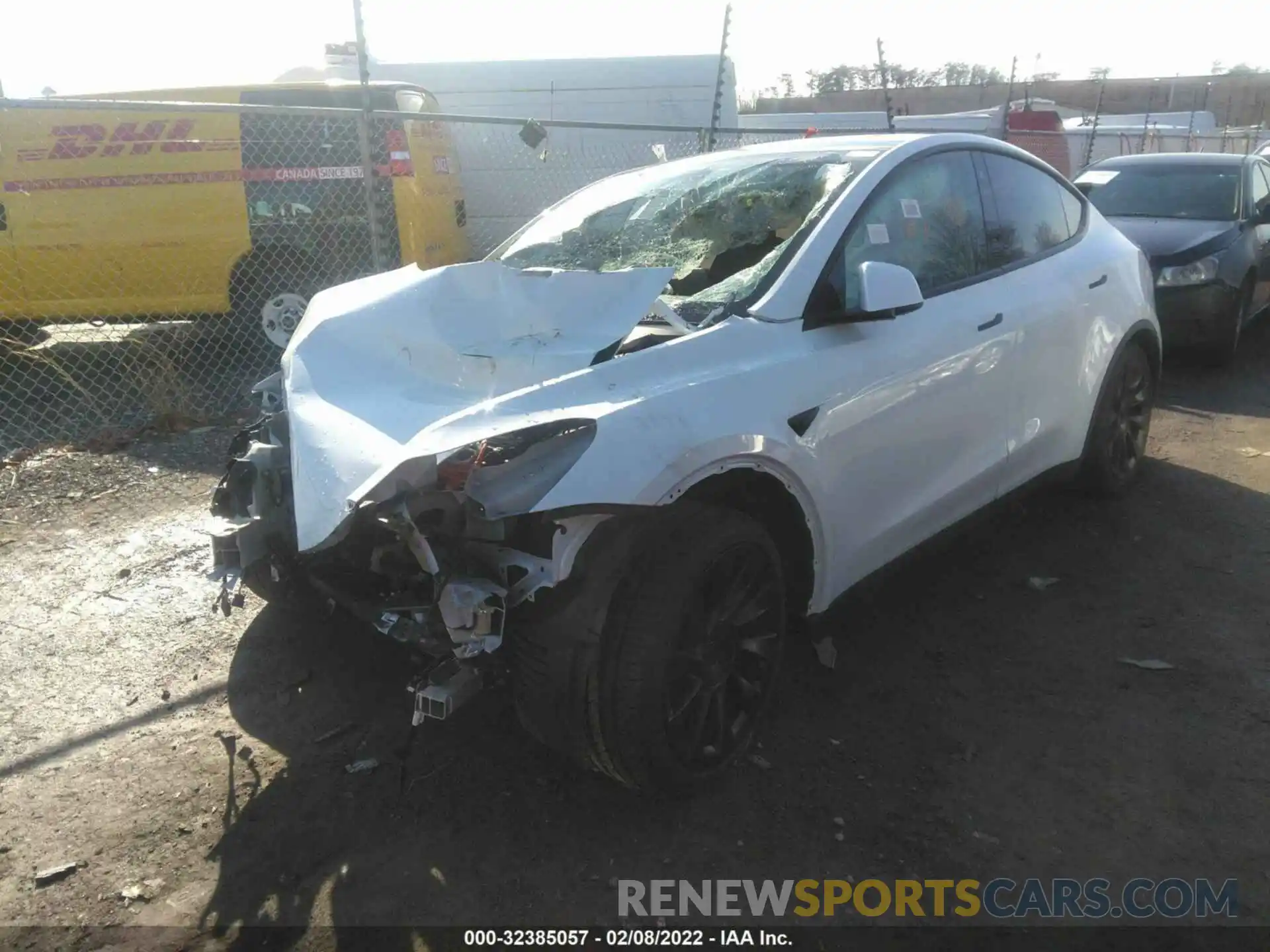 2 Фотография поврежденного автомобиля 5YJYGDEE1MF076957 TESLA MODEL Y 2021