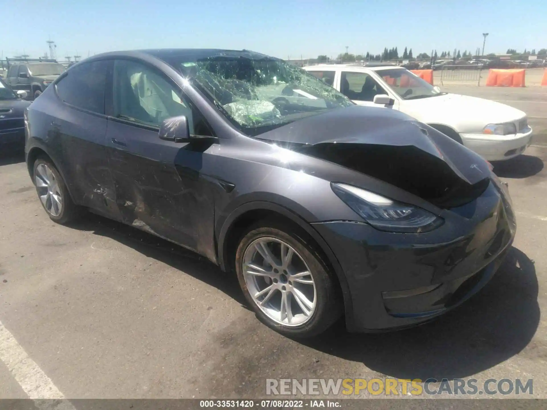 1 Photograph of a damaged car 5YJYGDEE1MF077333 TESLA MODEL Y 2021