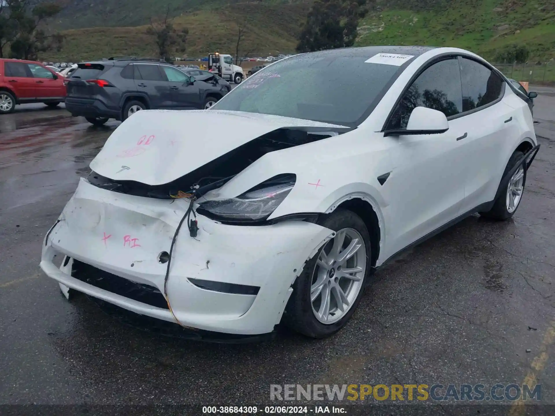 2 Фотография поврежденного автомобиля 5YJYGDEE1MF078840 TESLA MODEL Y 2021