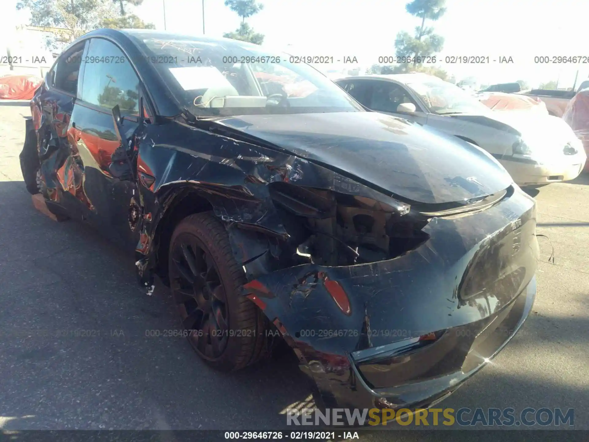 1 Photograph of a damaged car 5YJYGDEE1MF080720 TESLA MODEL Y 2021