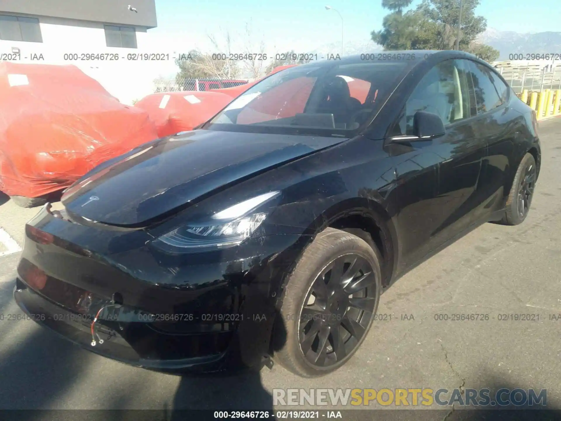 2 Photograph of a damaged car 5YJYGDEE1MF080720 TESLA MODEL Y 2021