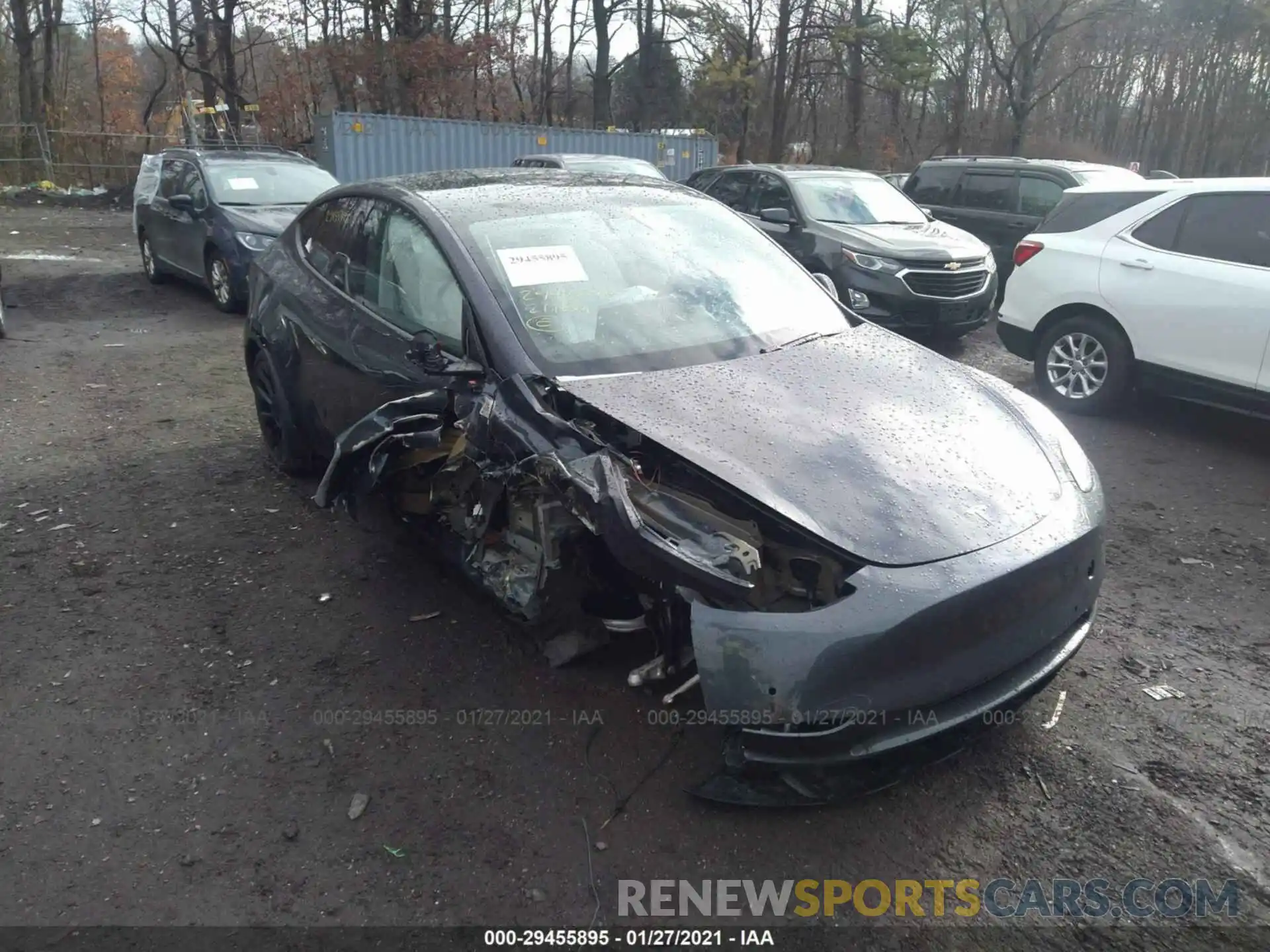 1 Photograph of a damaged car 5YJYGDEE1MF080944 TESLA MODEL Y 2021