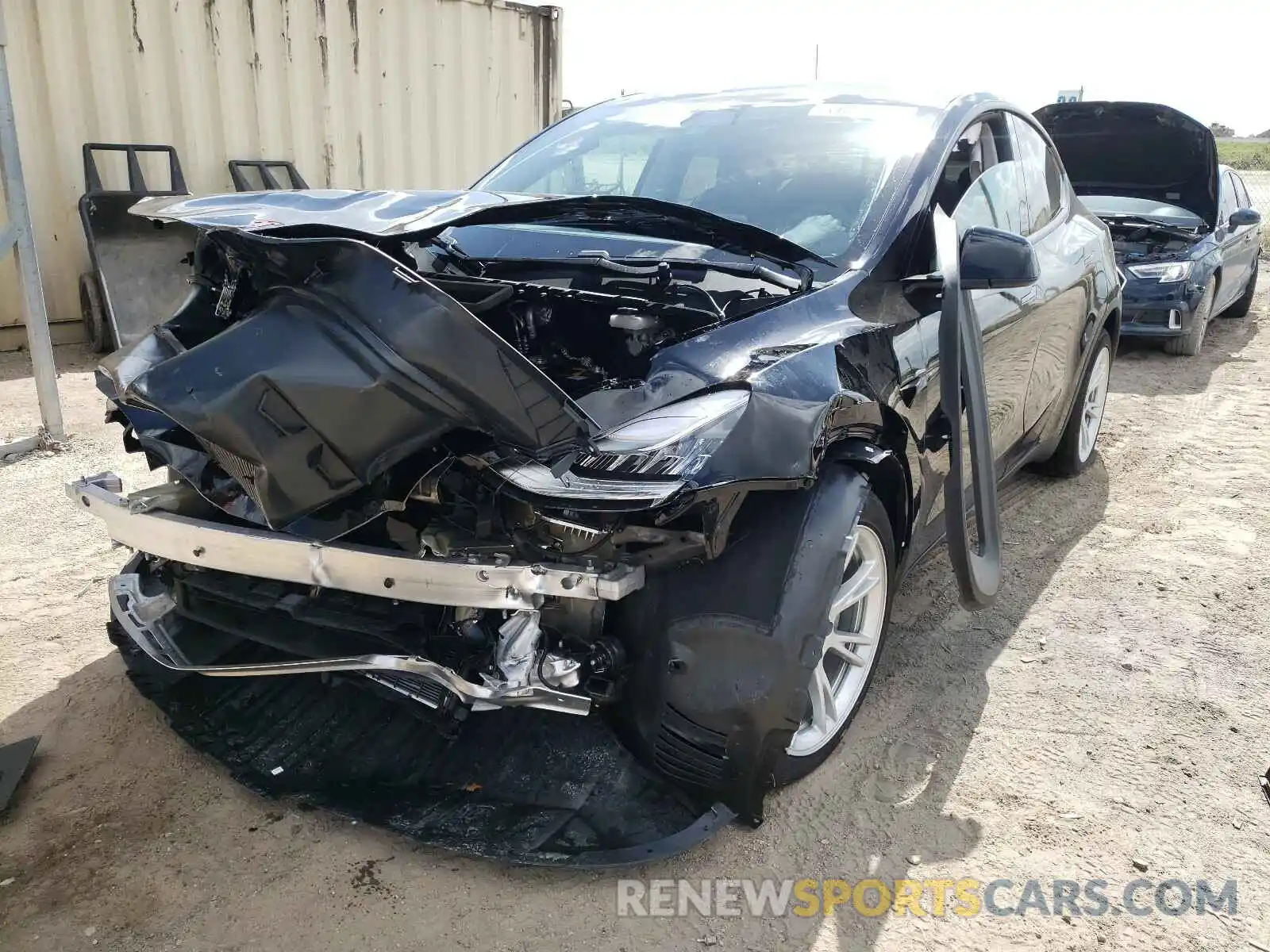 2 Photograph of a damaged car 5YJYGDEE1MF083309 TESLA MODEL Y 2021