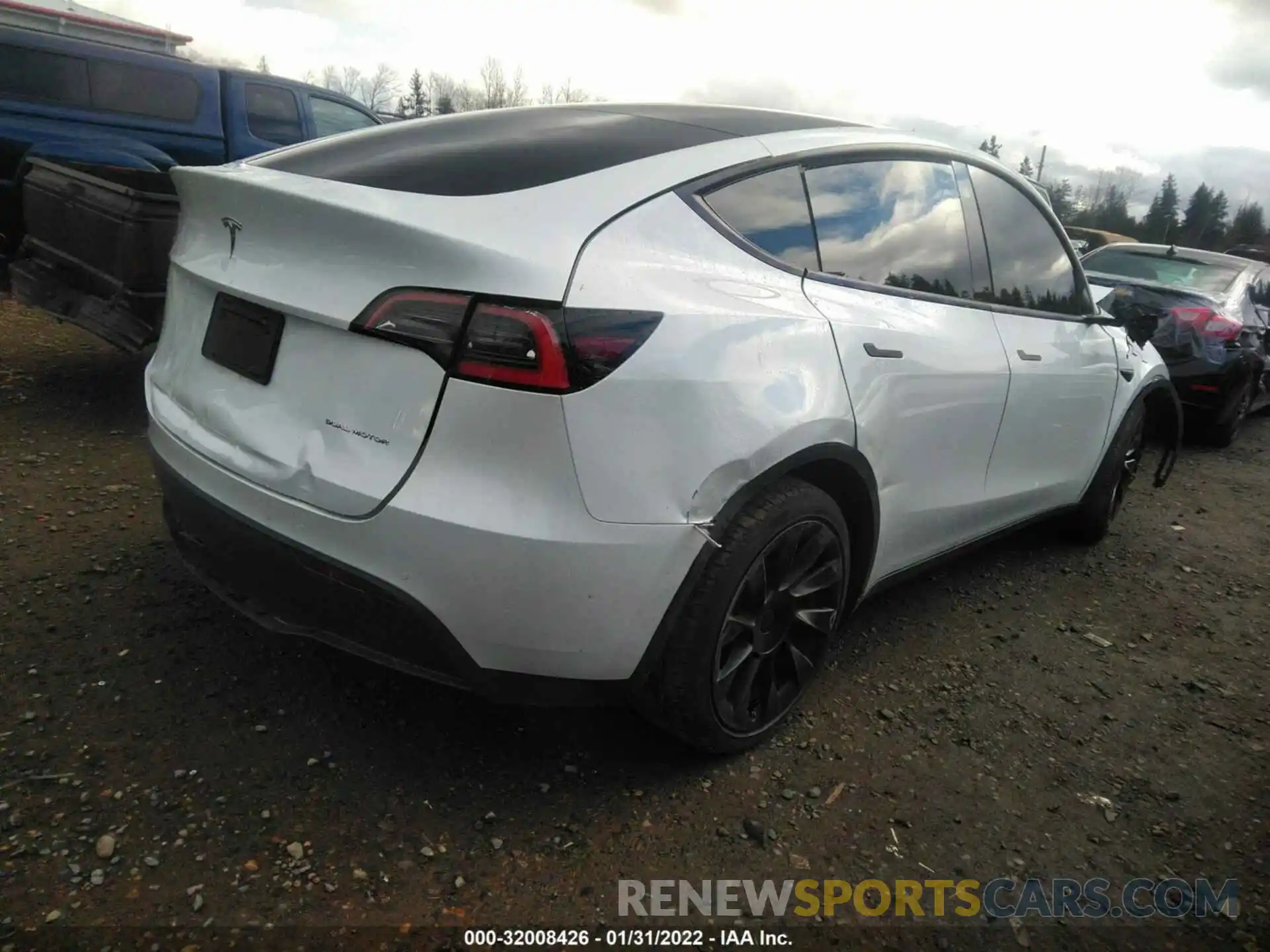 4 Фотография поврежденного автомобиля 5YJYGDEE1MF085075 TESLA MODEL Y 2021