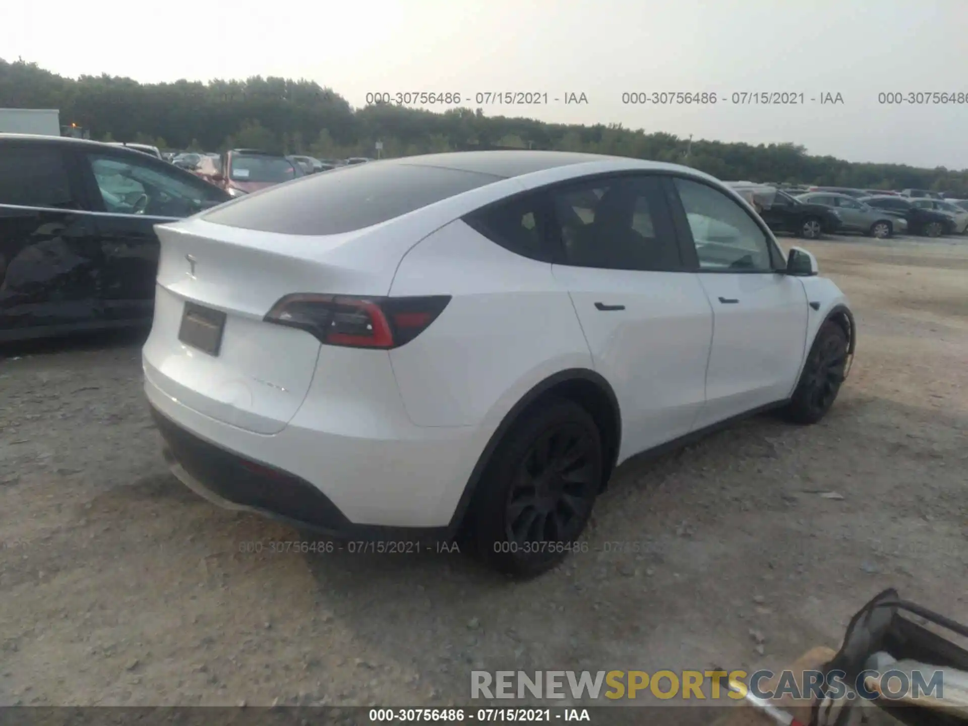 4 Фотография поврежденного автомобиля 5YJYGDEE1MF085206 TESLA MODEL Y 2021