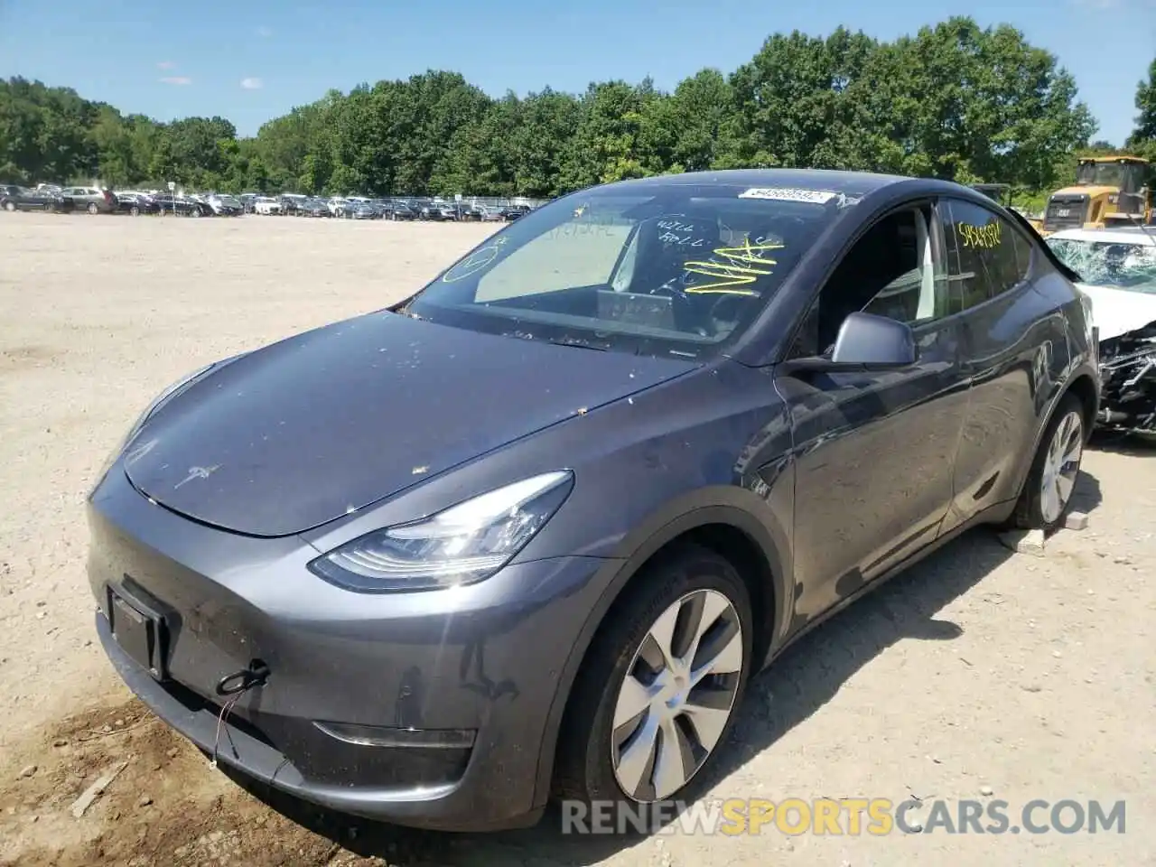 2 Photograph of a damaged car 5YJYGDEE1MF086727 TESLA MODEL Y 2021