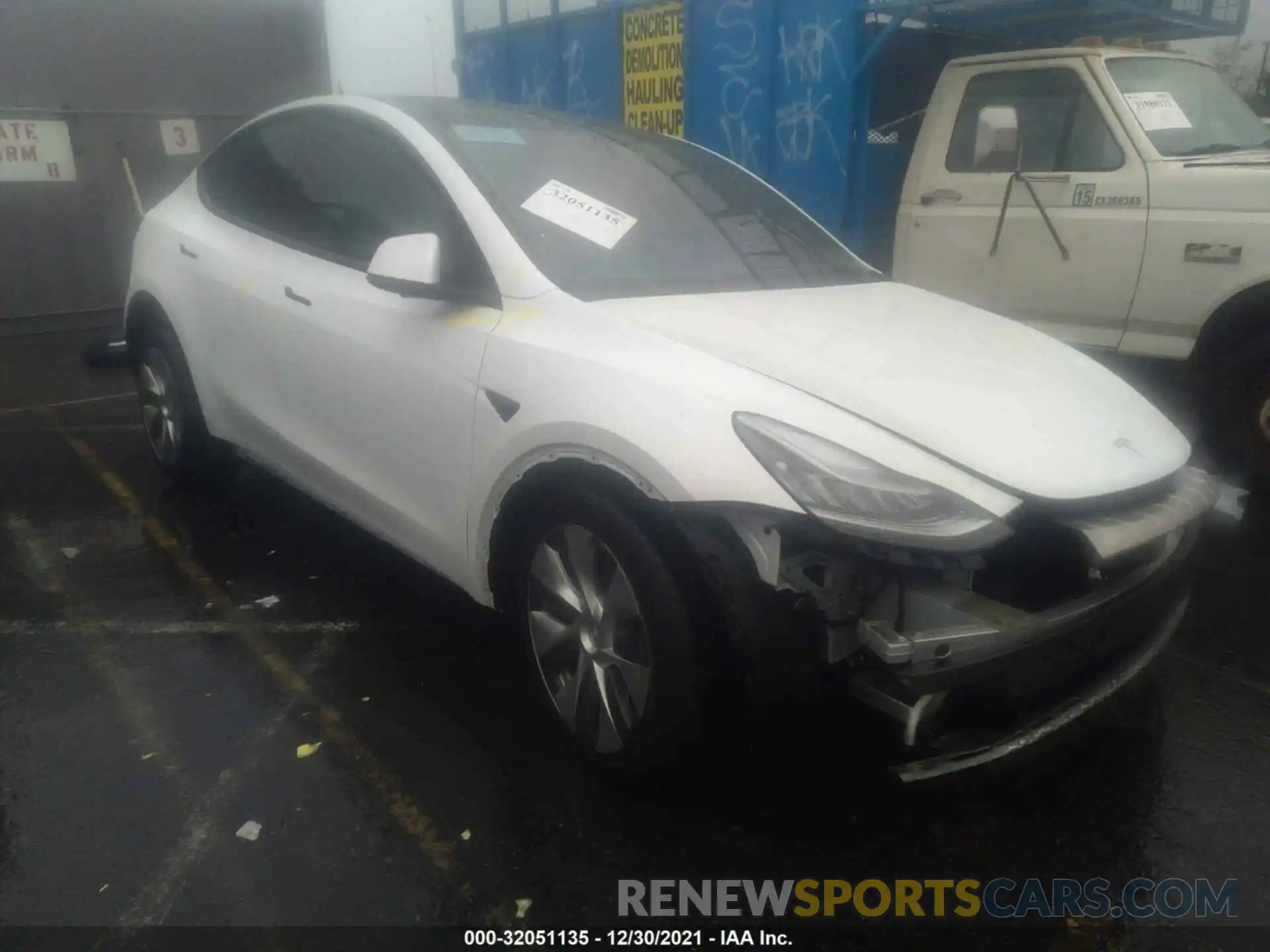 1 Photograph of a damaged car 5YJYGDEE1MF088347 TESLA MODEL Y 2021