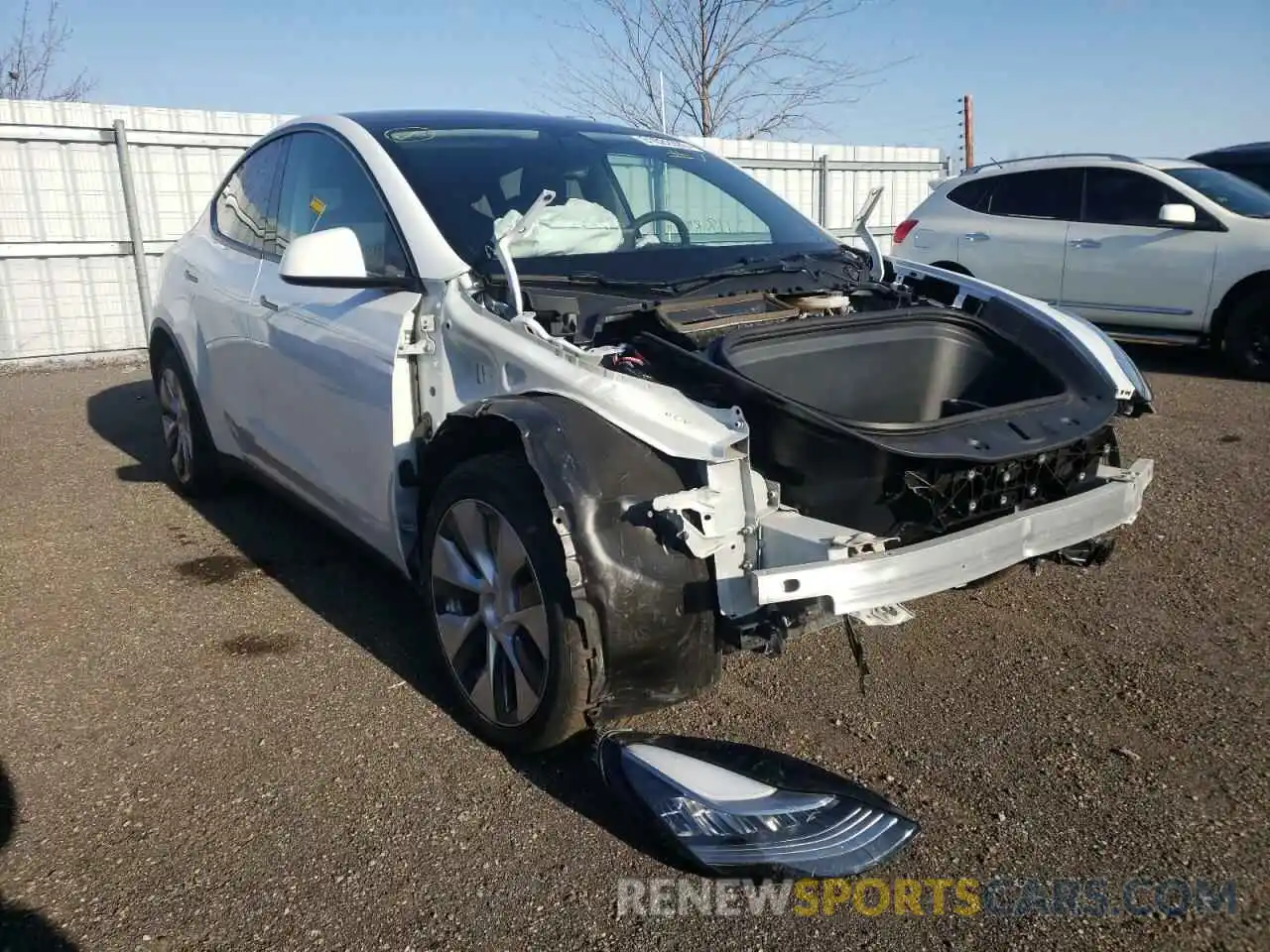 1 Photograph of a damaged car 5YJYGDEE1MF088428 TESLA MODEL Y 2021