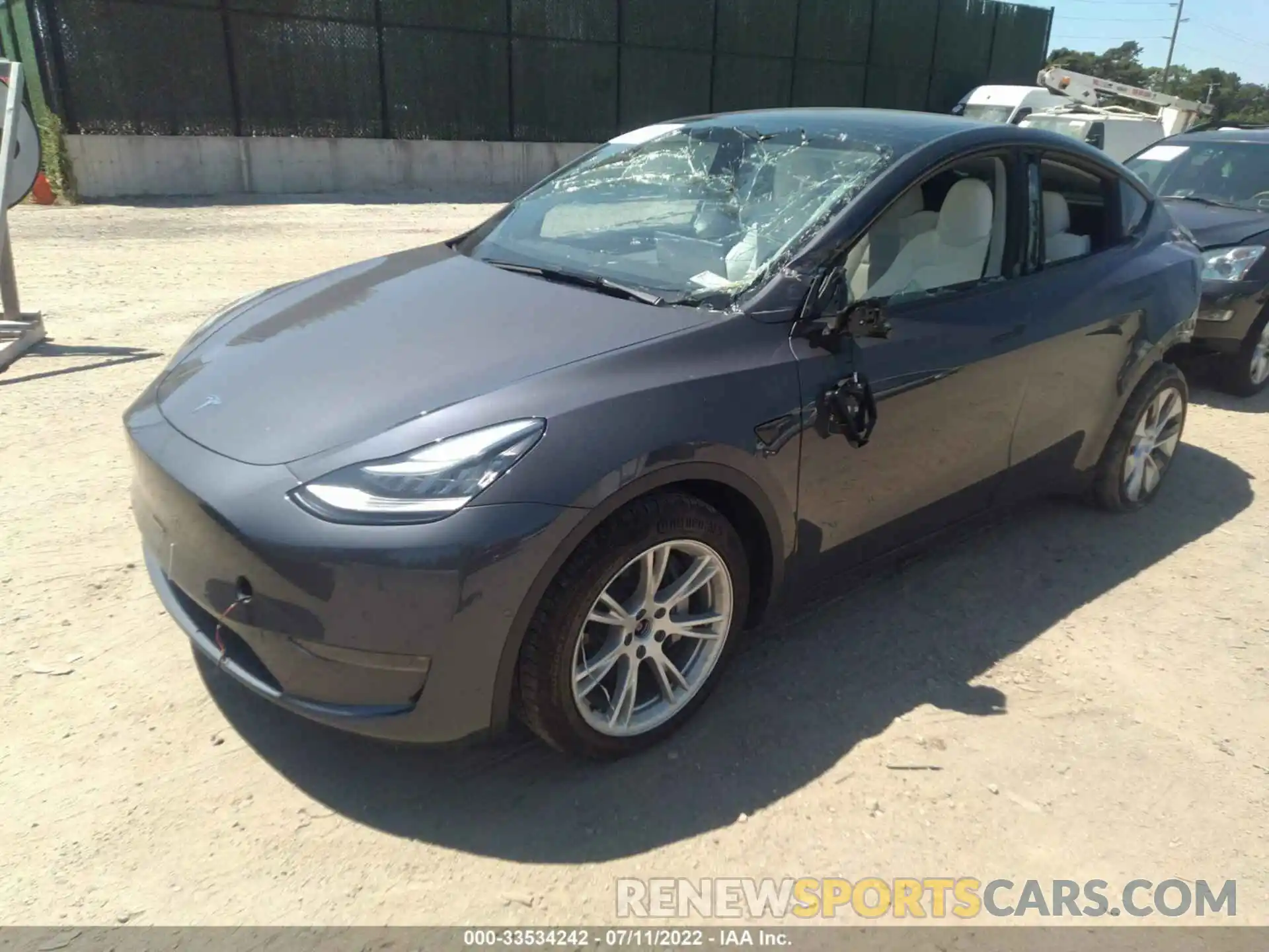 2 Photograph of a damaged car 5YJYGDEE1MF088719 TESLA MODEL Y 2021