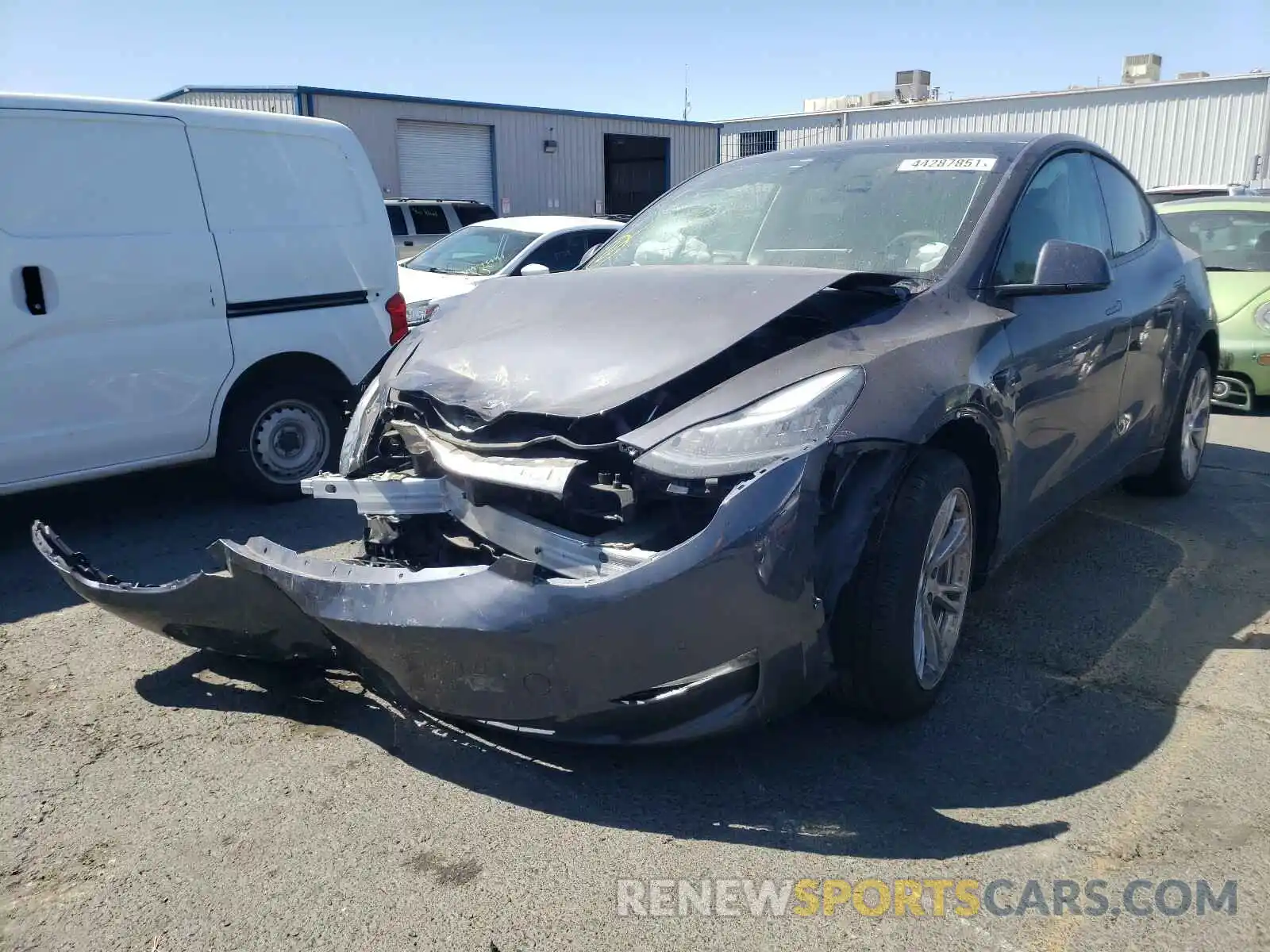 2 Photograph of a damaged car 5YJYGDEE1MF094567 TESLA MODEL Y 2021