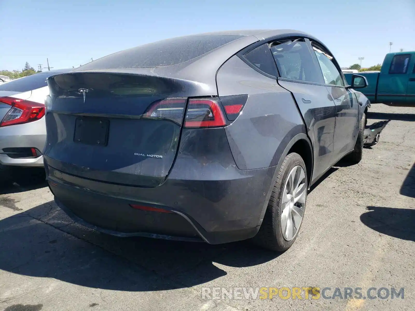 4 Фотография поврежденного автомобиля 5YJYGDEE1MF094567 TESLA MODEL Y 2021