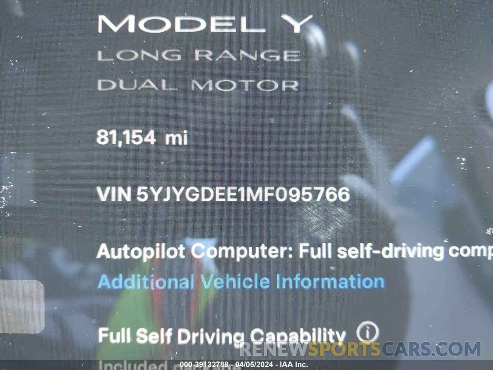 14 Photograph of a damaged car 5YJYGDEE1MF095766 TESLA MODEL Y 2021