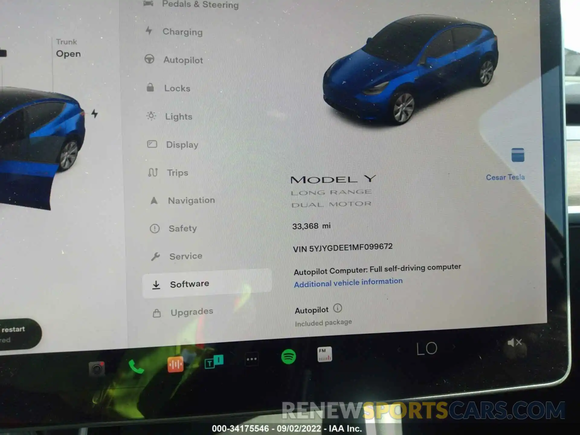 7 Photograph of a damaged car 5YJYGDEE1MF099672 TESLA MODEL Y 2021