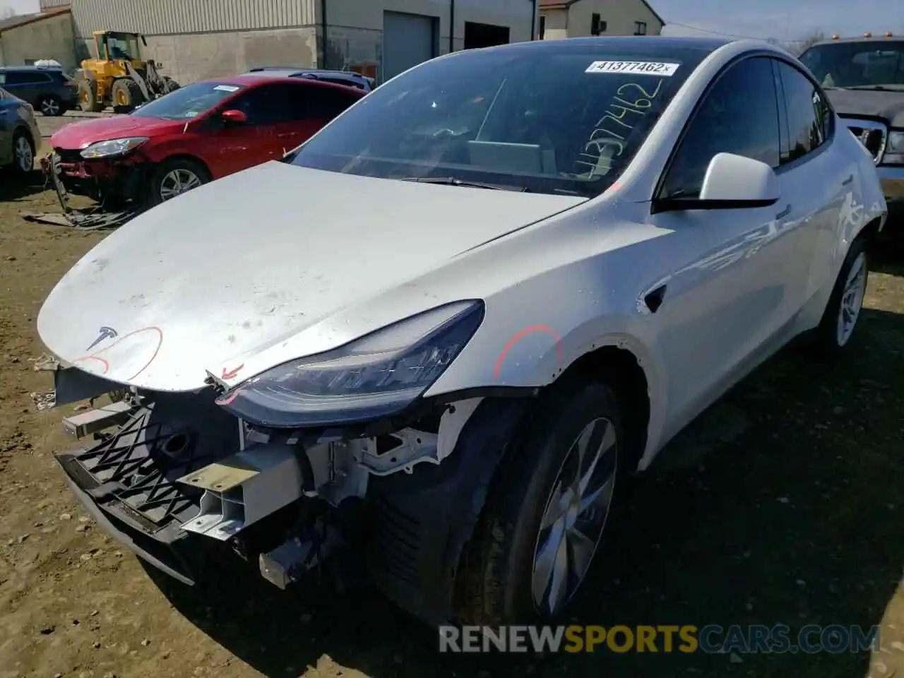 2 Photograph of a damaged car 5YJYGDEE1MF099817 TESLA MODEL Y 2021