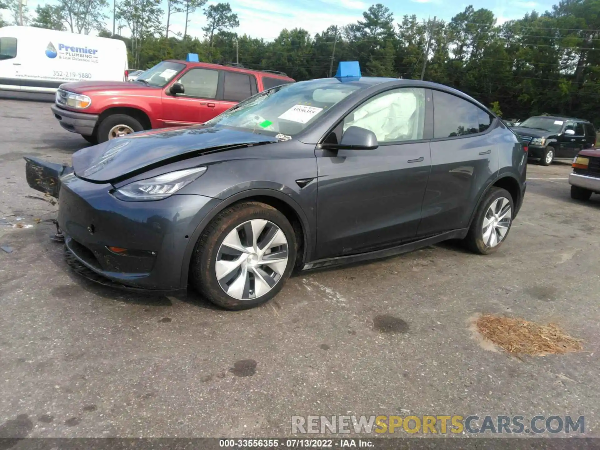 2 Photograph of a damaged car 5YJYGDEE1MF106619 TESLA MODEL Y 2021