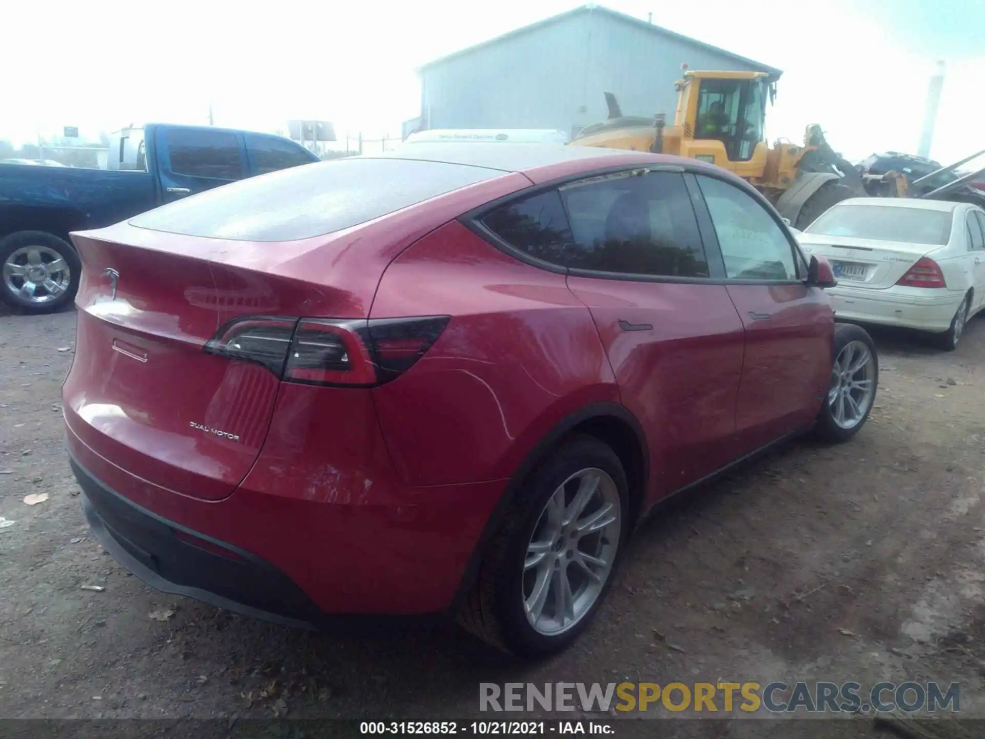 4 Фотография поврежденного автомобиля 5YJYGDEE1MF112520 TESLA MODEL Y 2021