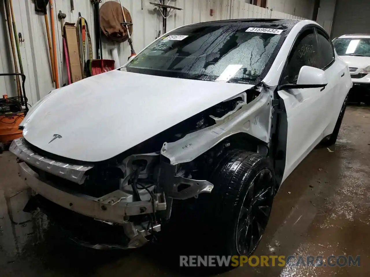 2 Photograph of a damaged car 5YJYGDEE1MF120987 TESLA MODEL Y 2021