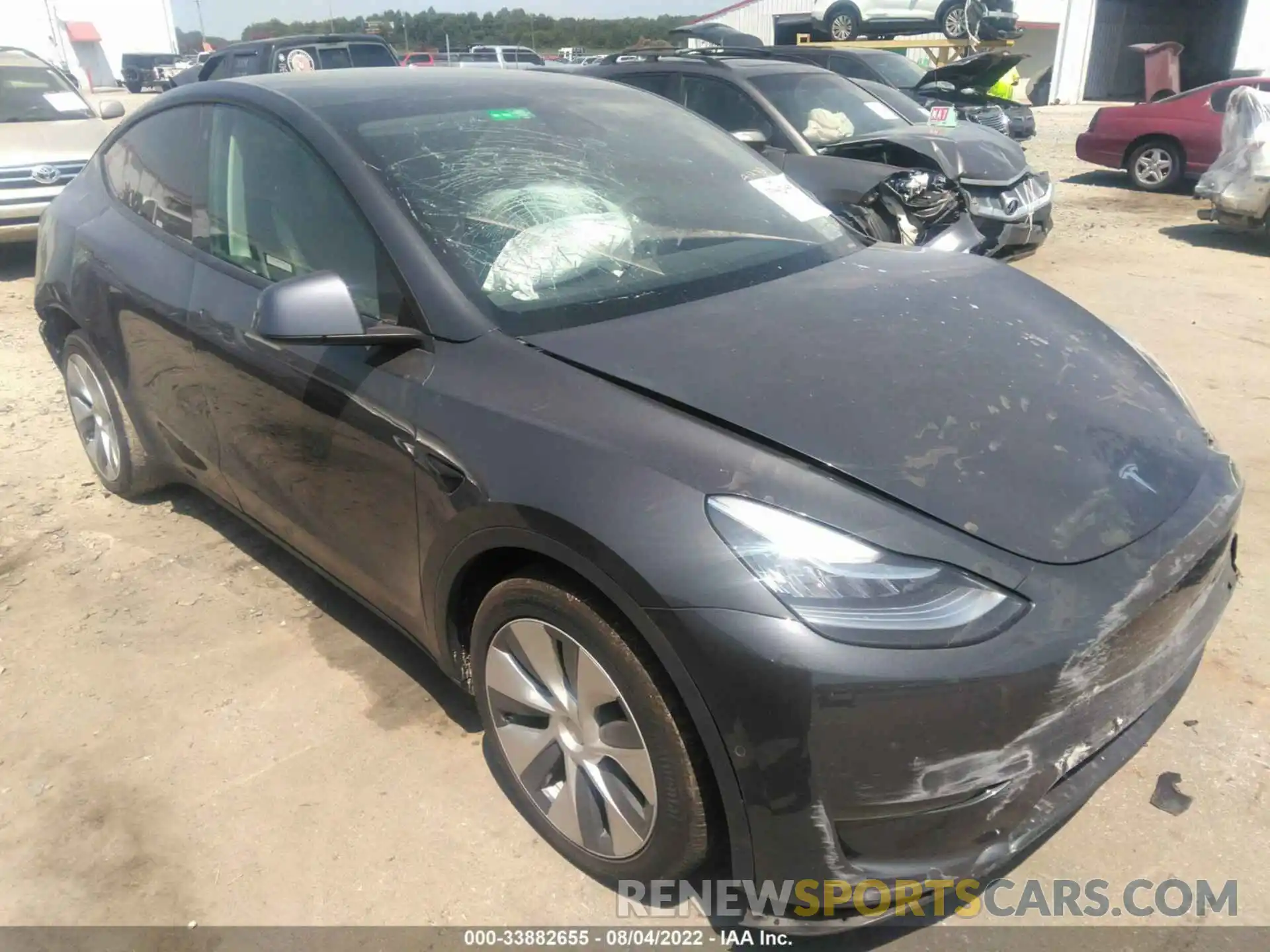 1 Photograph of a damaged car 5YJYGDEE1MF131679 TESLA MODEL Y 2021