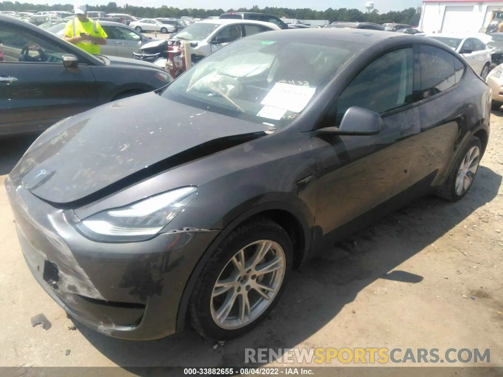 2 Photograph of a damaged car 5YJYGDEE1MF131679 TESLA MODEL Y 2021