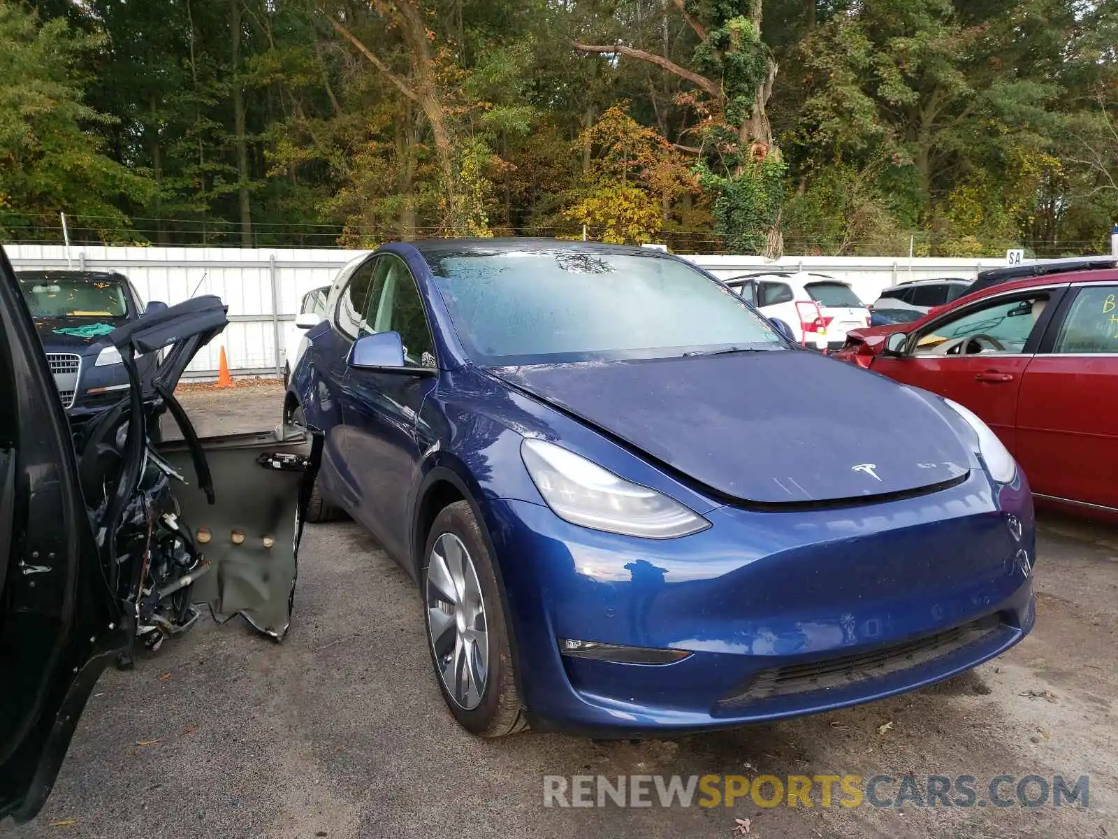 1 Photograph of a damaged car 5YJYGDEE1MF134887 TESLA MODEL Y 2021