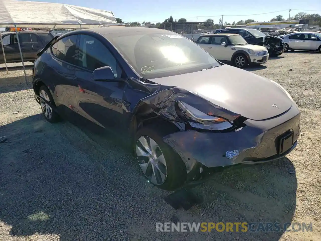 1 Photograph of a damaged car 5YJYGDEE1MF140611 TESLA MODEL Y 2021