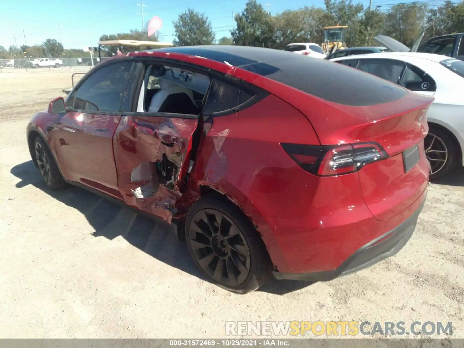 3 Фотография поврежденного автомобиля 5YJYGDEE1MF144495 TESLA MODEL Y 2021