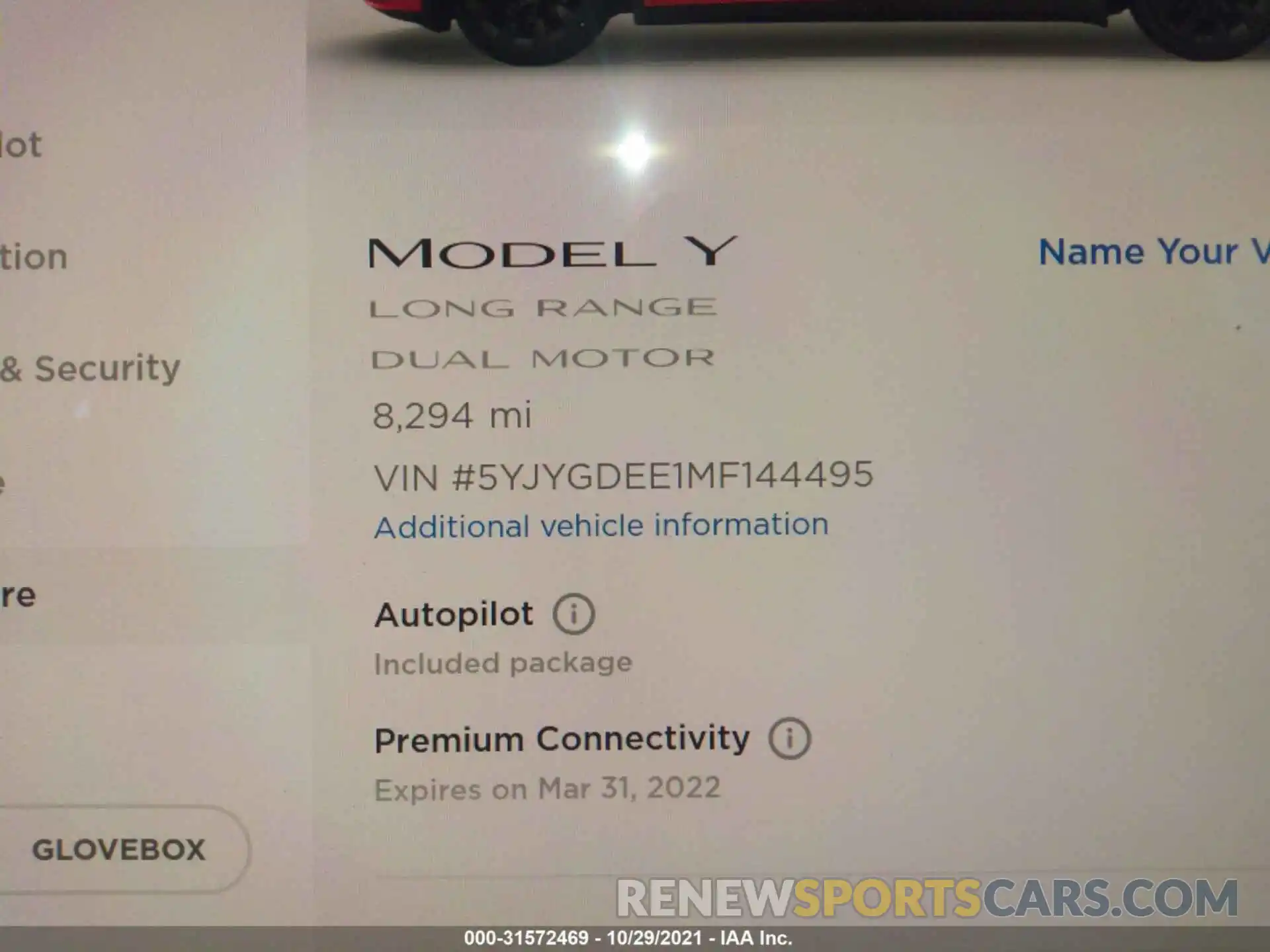 7 Photograph of a damaged car 5YJYGDEE1MF144495 TESLA MODEL Y 2021