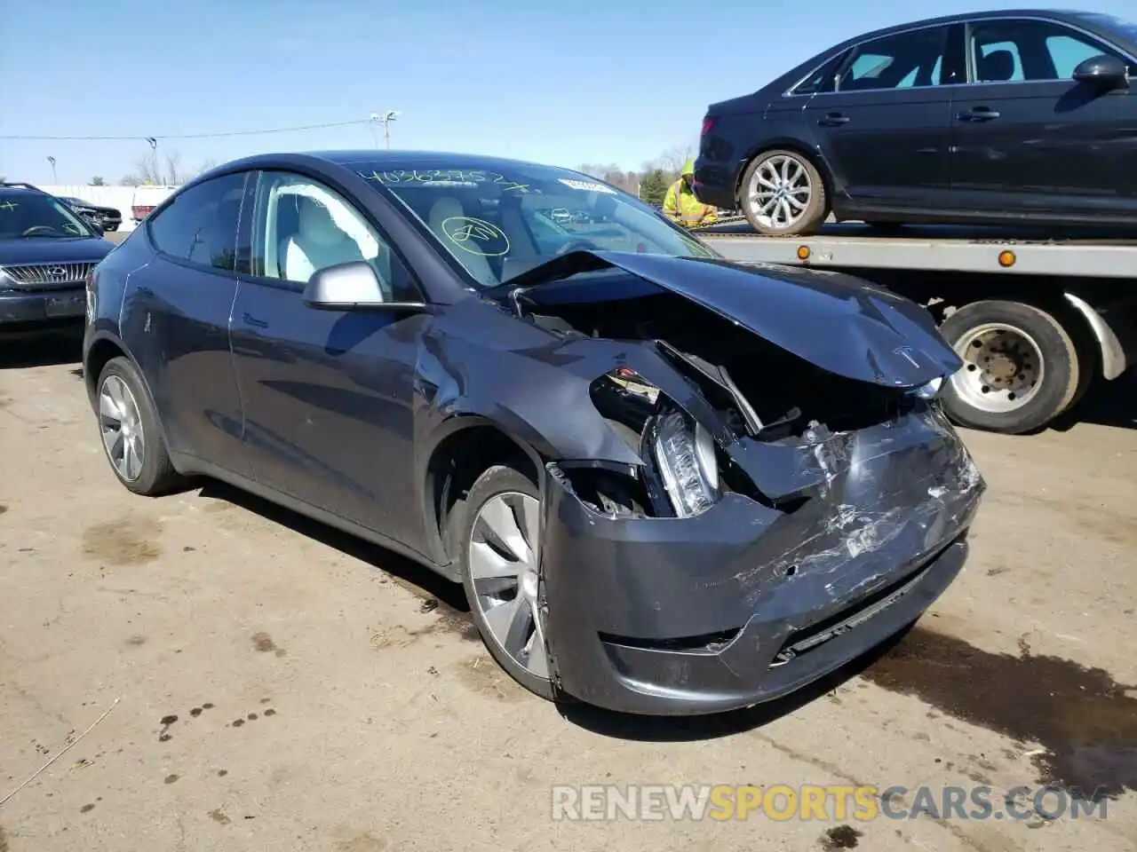 1 Photograph of a damaged car 5YJYGDEE1MF144836 TESLA MODEL Y 2021