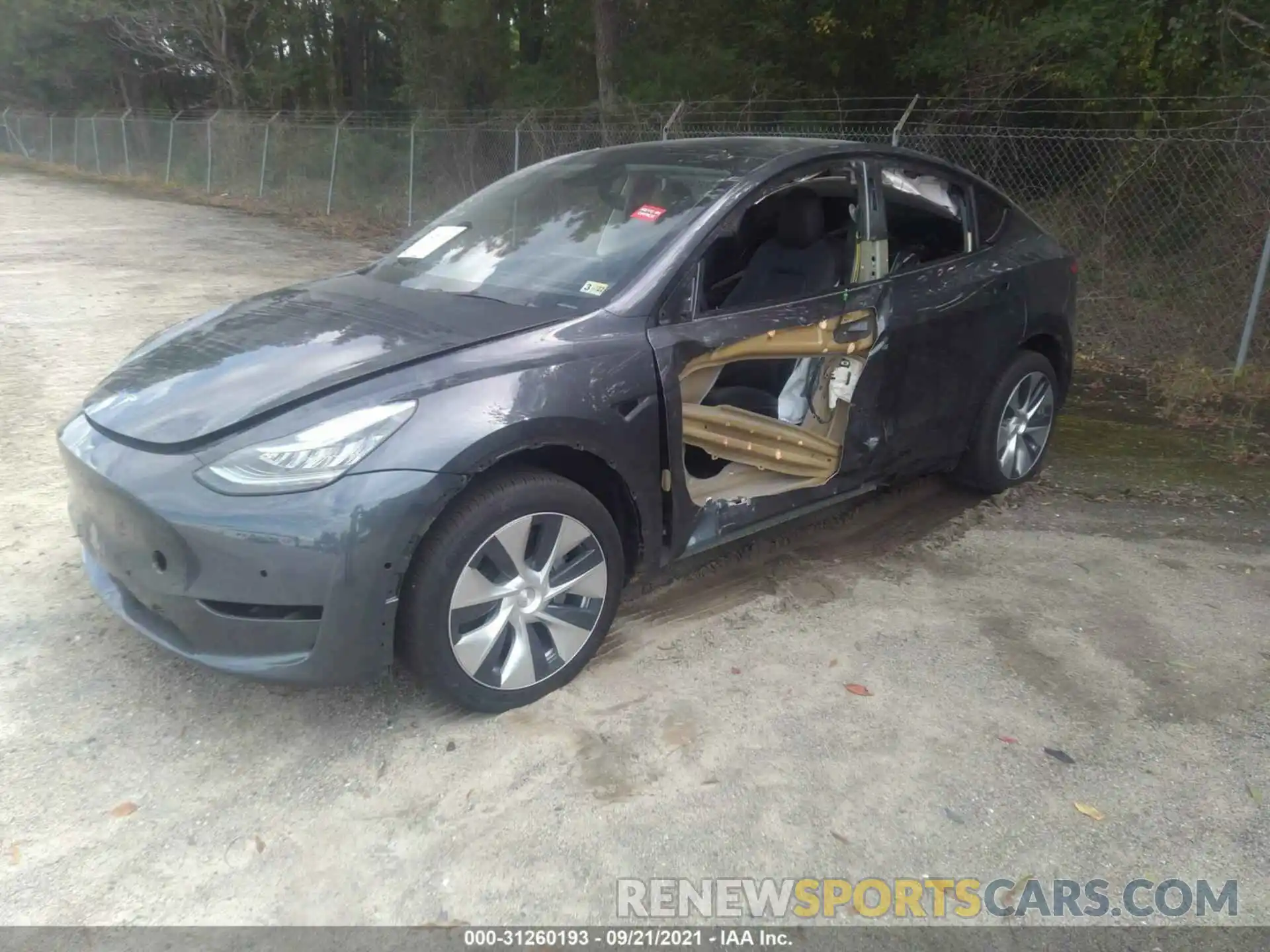 2 Photograph of a damaged car 5YJYGDEE1MF146800 TESLA MODEL Y 2021