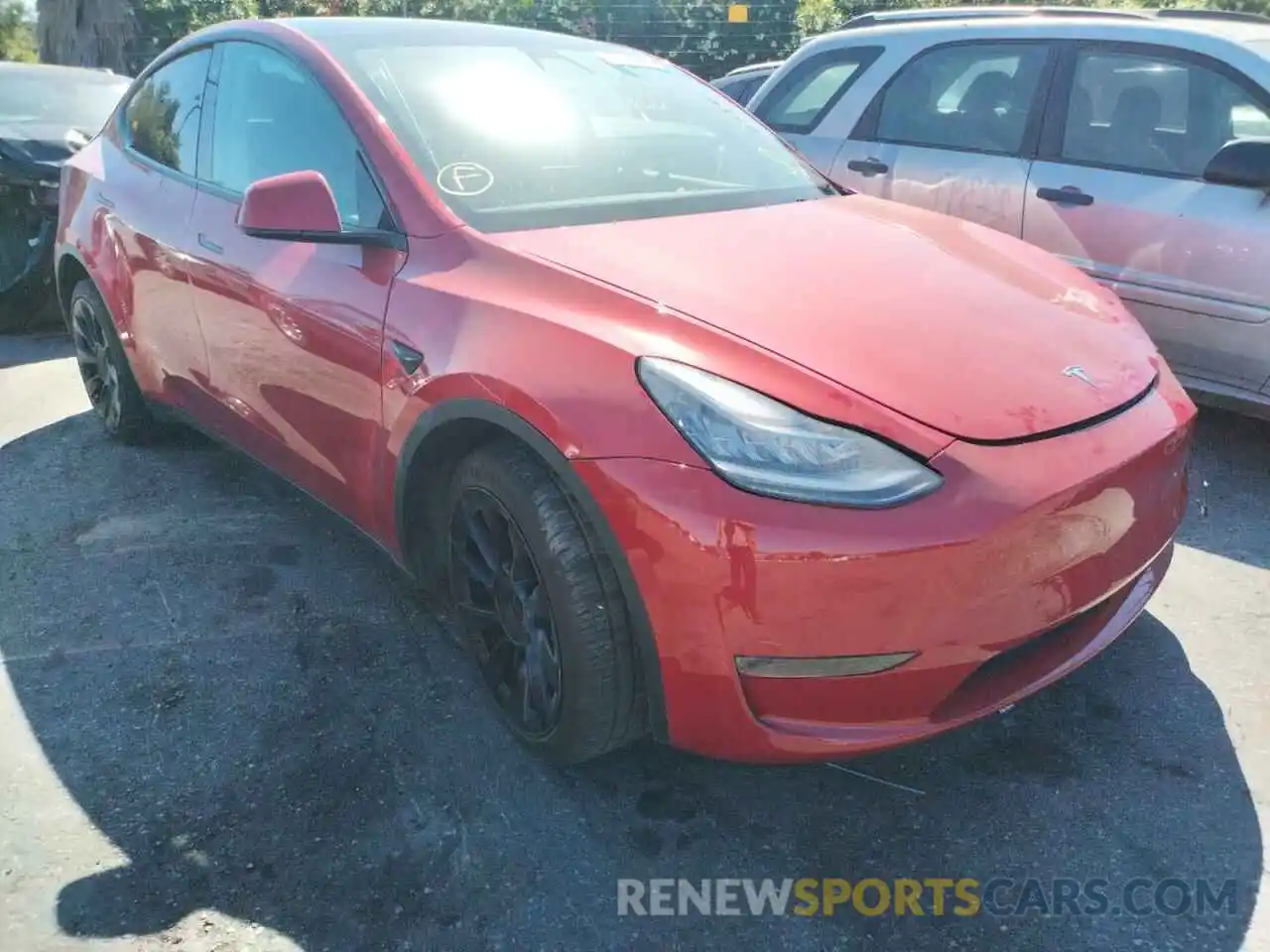 1 Фотография поврежденного автомобиля 5YJYGDEE1MF149907 TESLA MODEL Y 2021