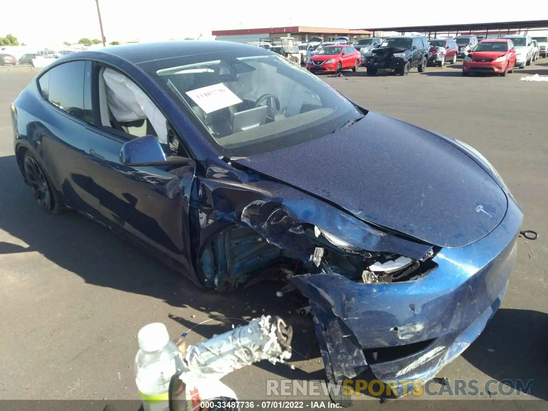 1 Photograph of a damaged car 5YJYGDEE1MF157229 TESLA MODEL Y 2021