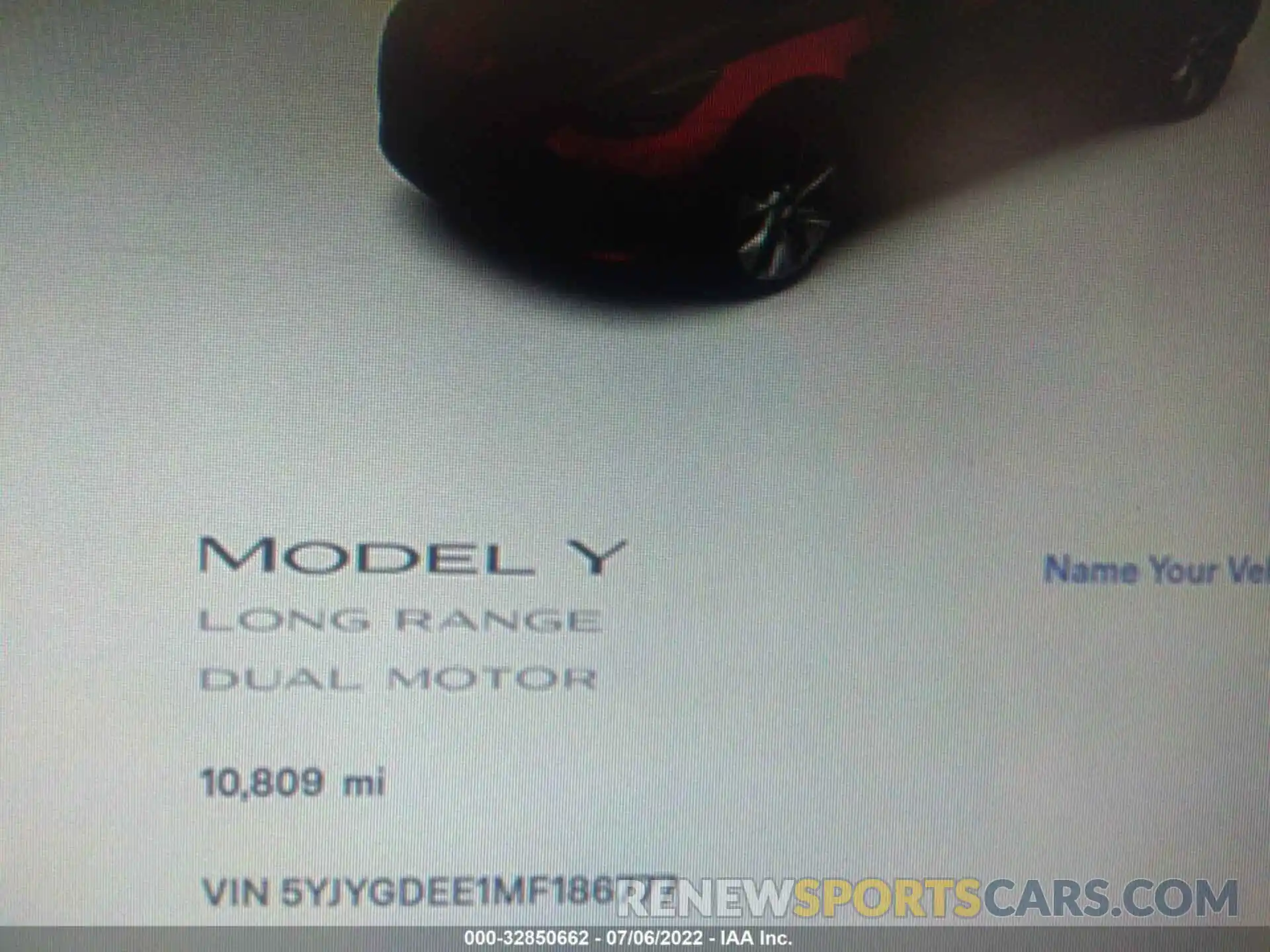 7 Фотография поврежденного автомобиля 5YJYGDEE1MF186777 TESLA MODEL Y 2021