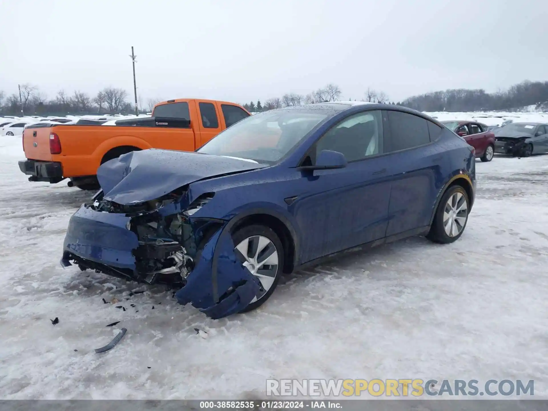 2 Photograph of a damaged car 5YJYGDEE1MF188643 TESLA MODEL Y 2021