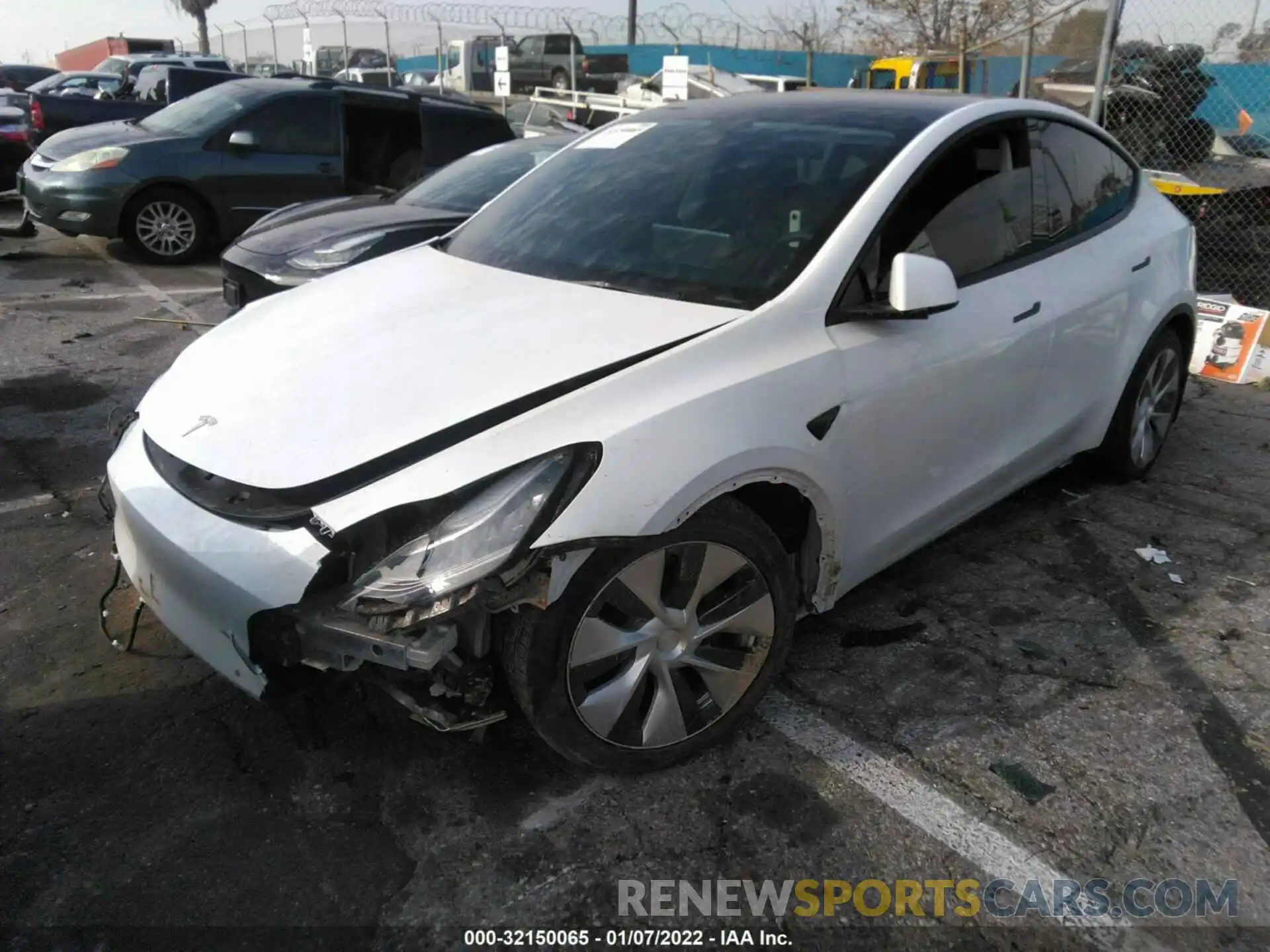 2 Photograph of a damaged car 5YJYGDEE1MF199111 TESLA MODEL Y 2021