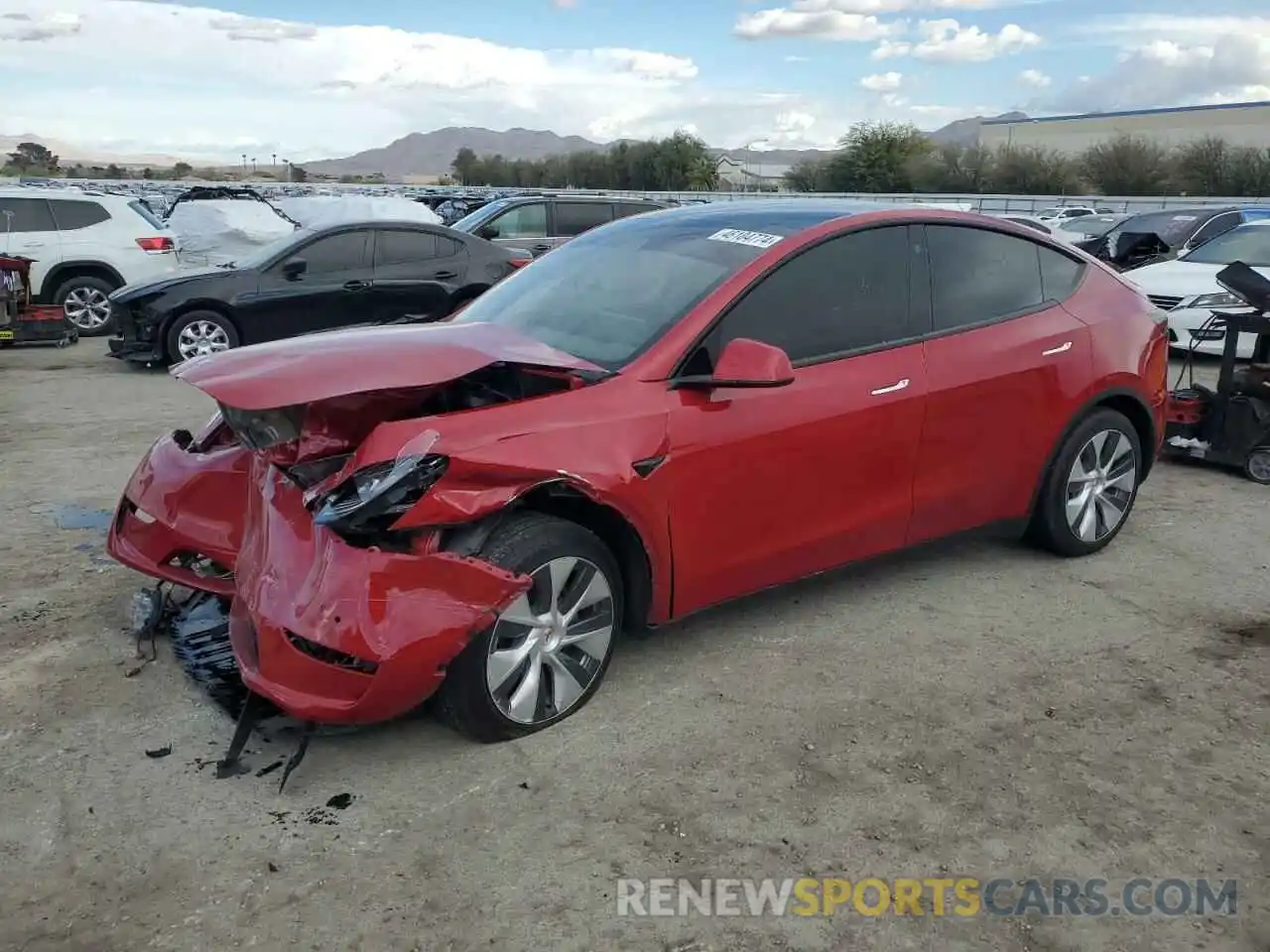 1 Photograph of a damaged car 5YJYGDEE1MF200810 TESLA MODEL Y 2021