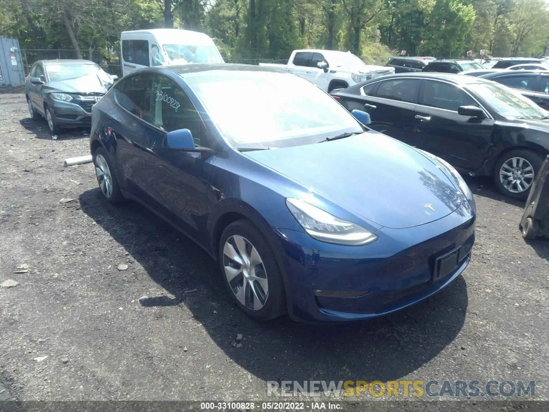 1 Photograph of a damaged car 5YJYGDEE1MF204923 TESLA MODEL Y 2021