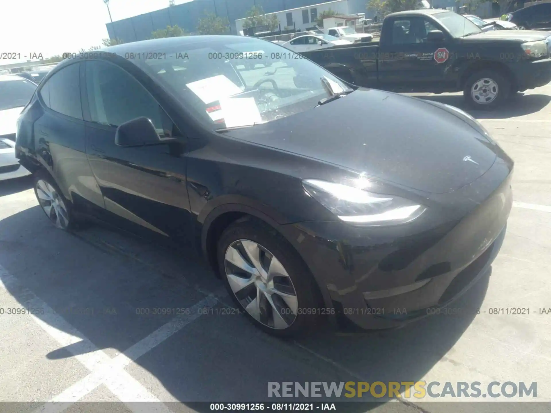 1 Photograph of a damaged car 5YJYGDEE1MF214349 TESLA MODEL Y 2021