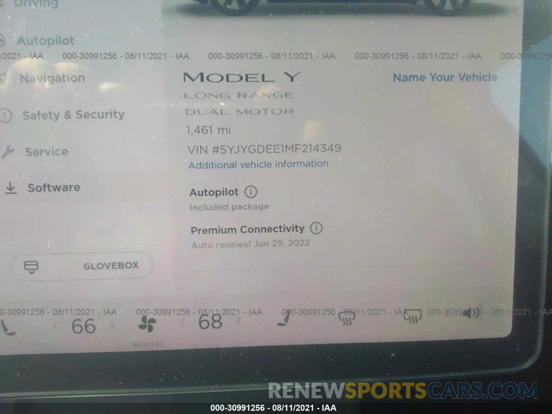 7 Photograph of a damaged car 5YJYGDEE1MF214349 TESLA MODEL Y 2021