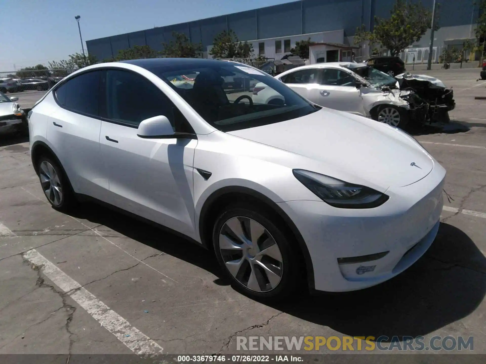 1 Photograph of a damaged car 5YJYGDEE1MF219177 TESLA MODEL Y 2021