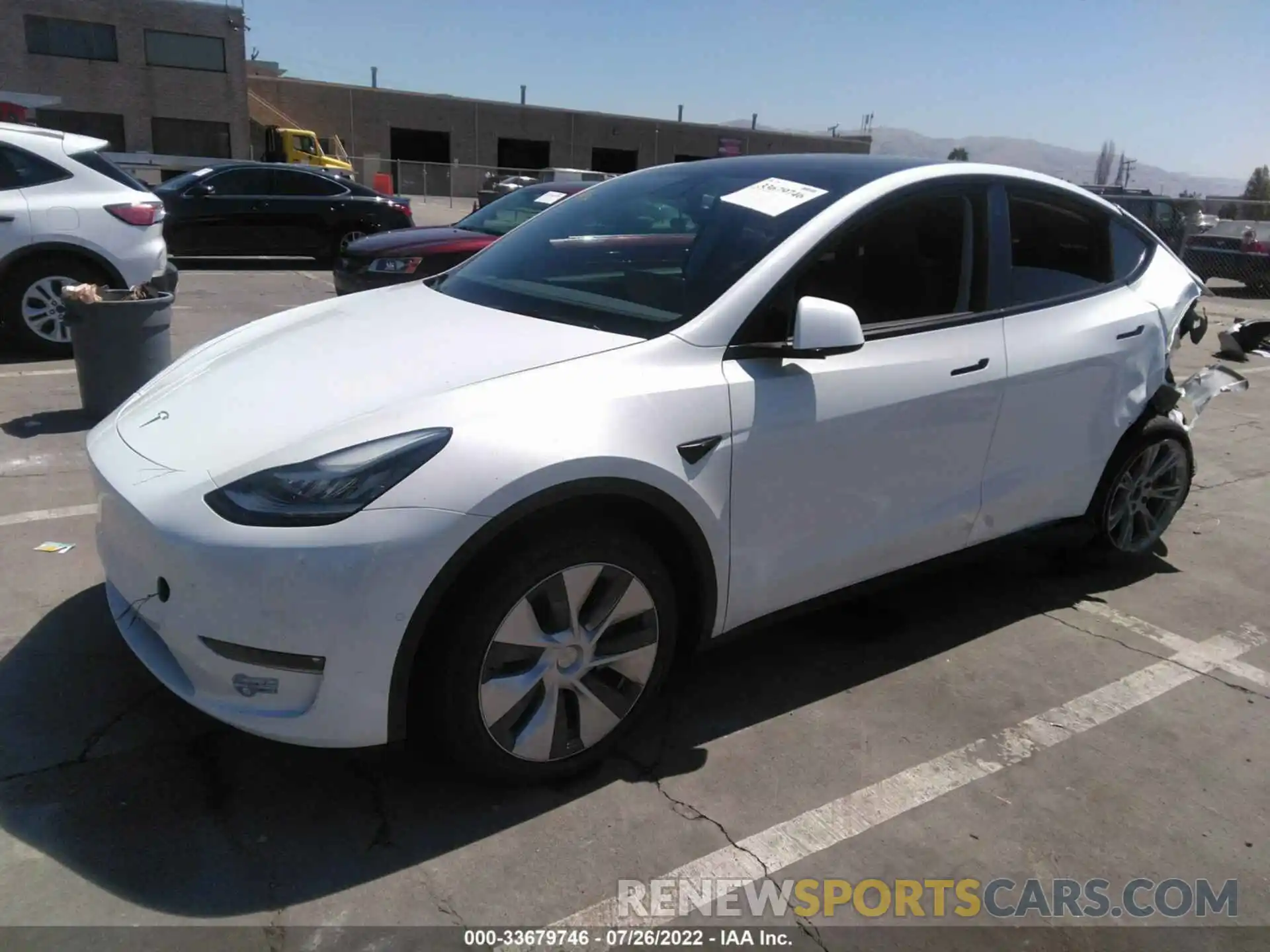 2 Photograph of a damaged car 5YJYGDEE1MF219177 TESLA MODEL Y 2021