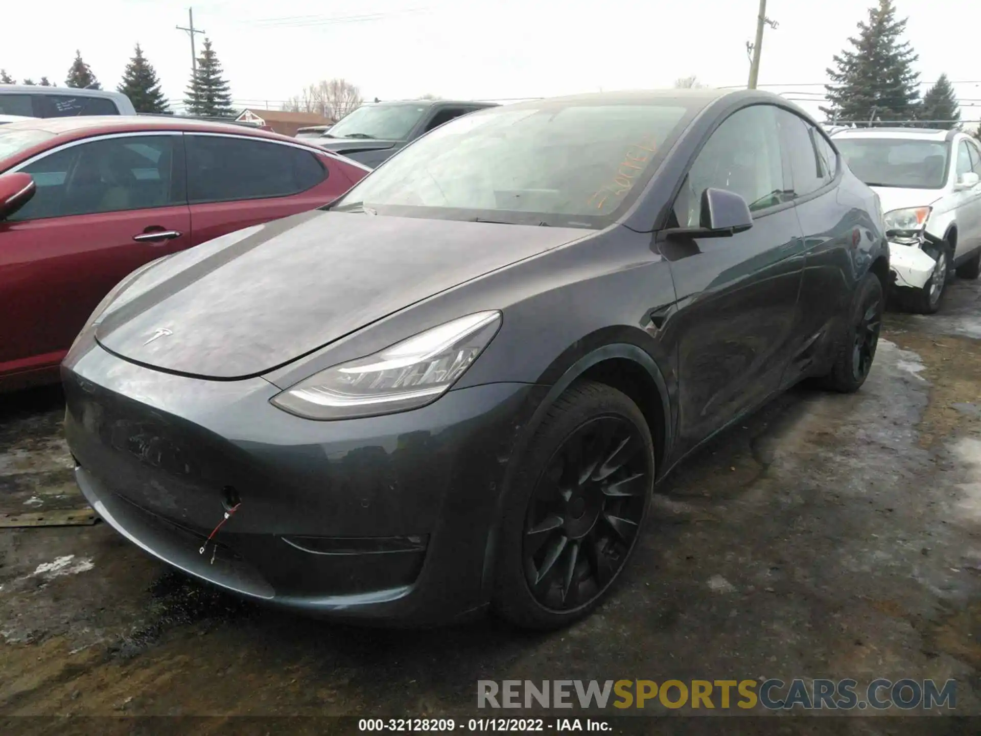 2 Фотография поврежденного автомобиля 5YJYGDEE1MF244290 TESLA MODEL Y 2021