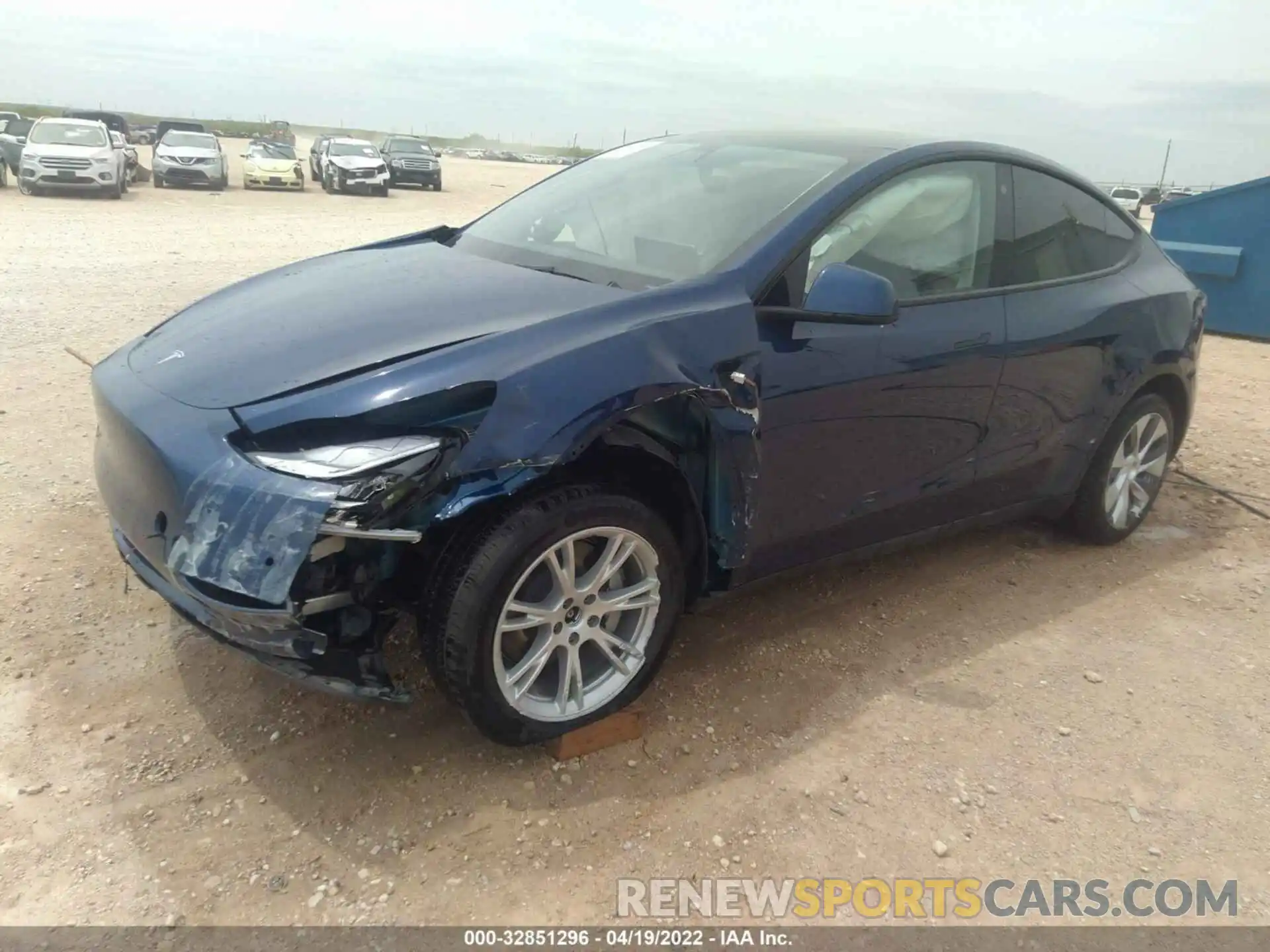 2 Photograph of a damaged car 5YJYGDEE1MF245066 TESLA MODEL Y 2021