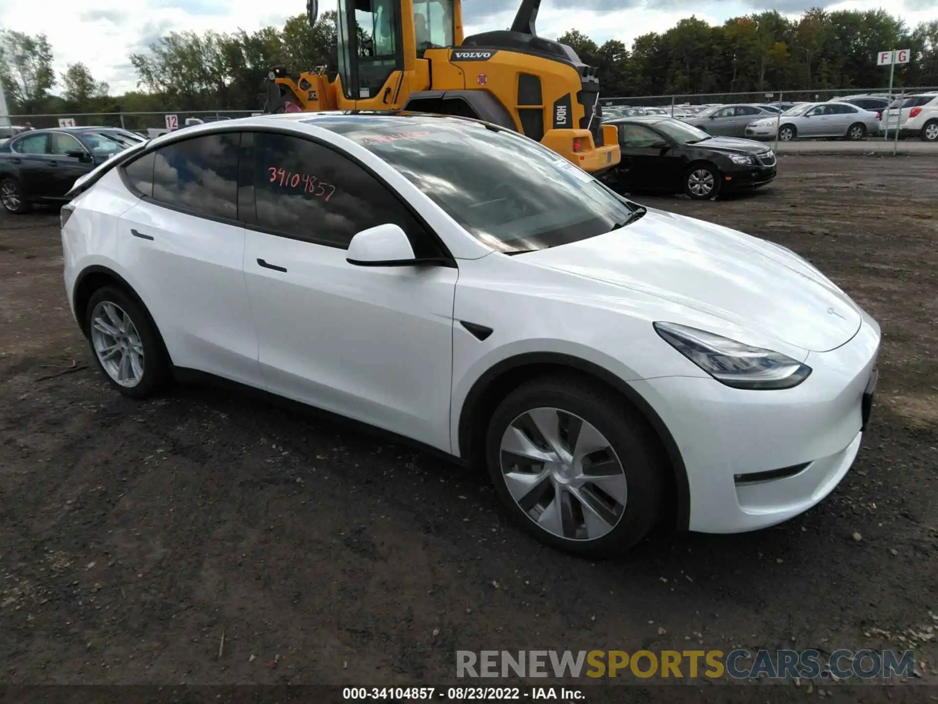 1 Photograph of a damaged car 5YJYGDEE1MF254351 TESLA MODEL Y 2021