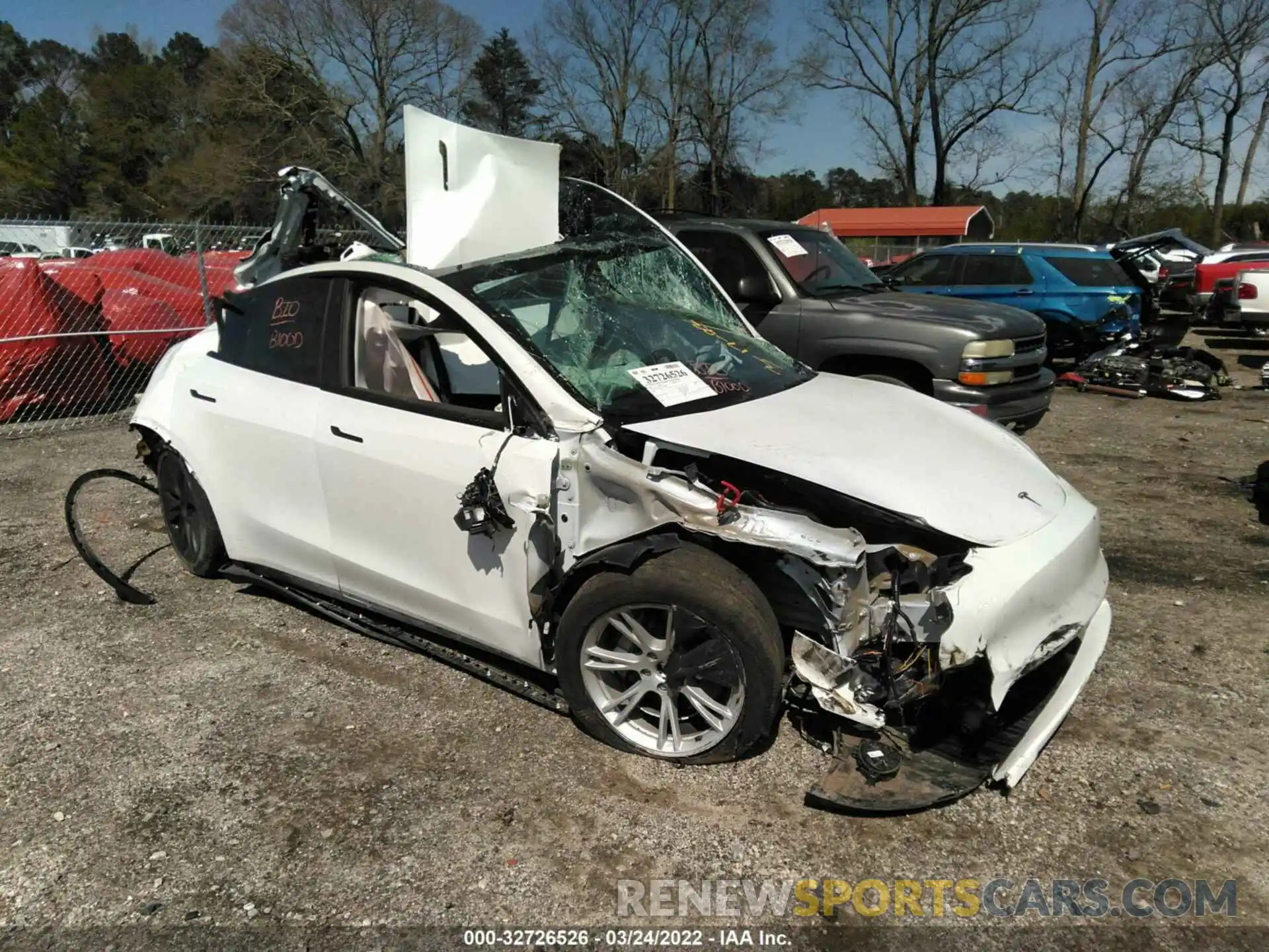 1 Photograph of a damaged car 5YJYGDEE1MF254429 TESLA MODEL Y 2021