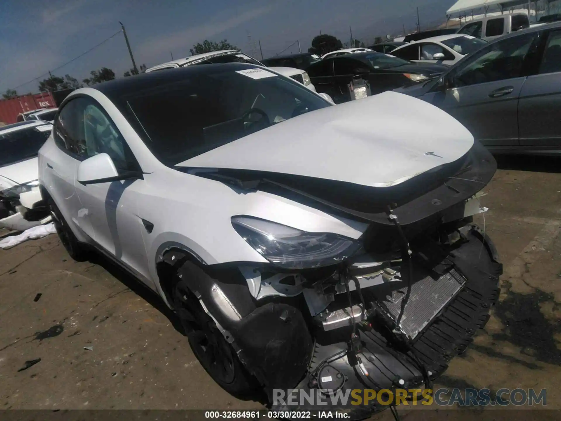 1 Photograph of a damaged car 5YJYGDEE1MF272090 TESLA MODEL Y 2021