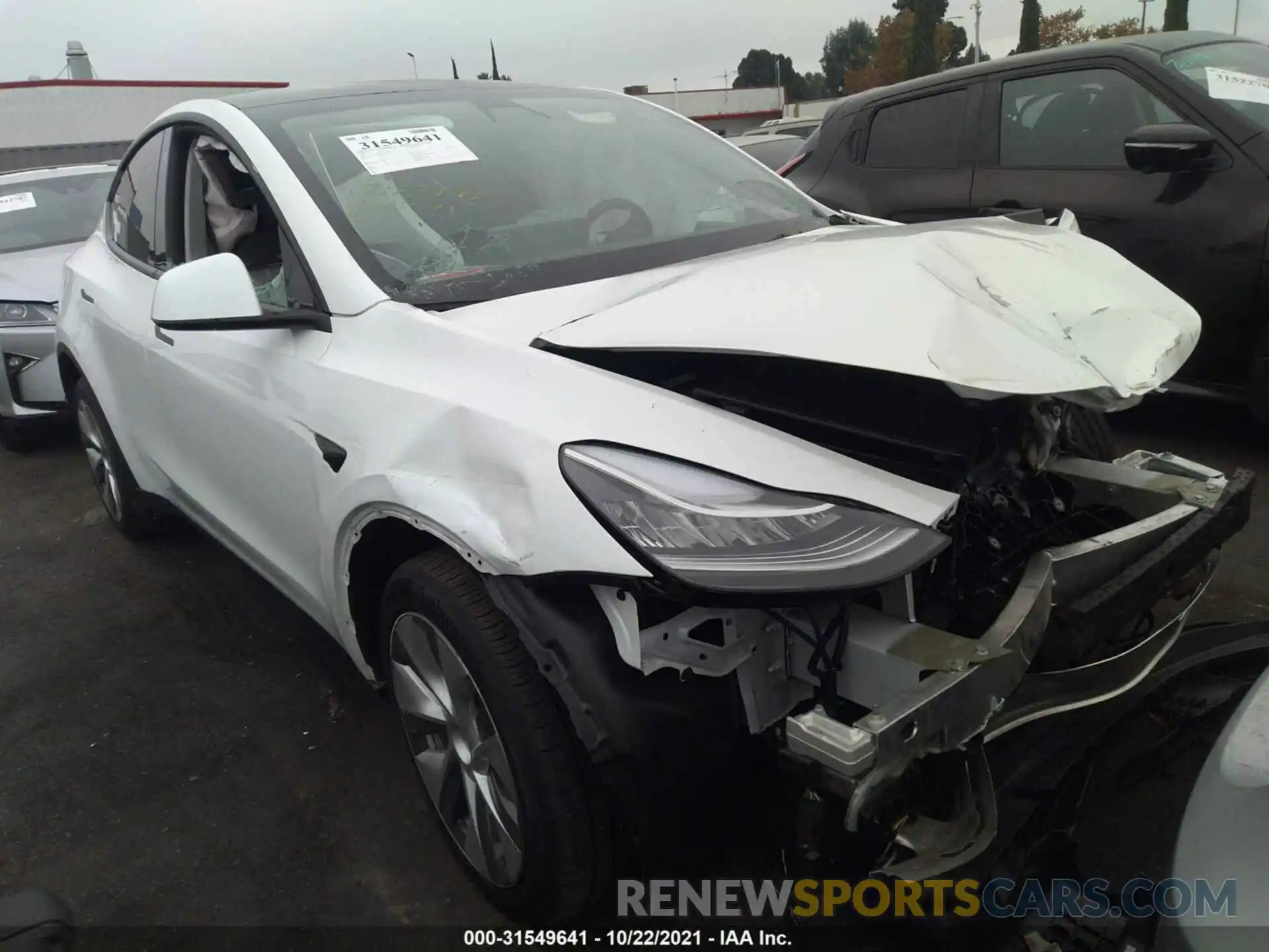 1 Photograph of a damaged car 5YJYGDEE1MF272588 TESLA MODEL Y 2021